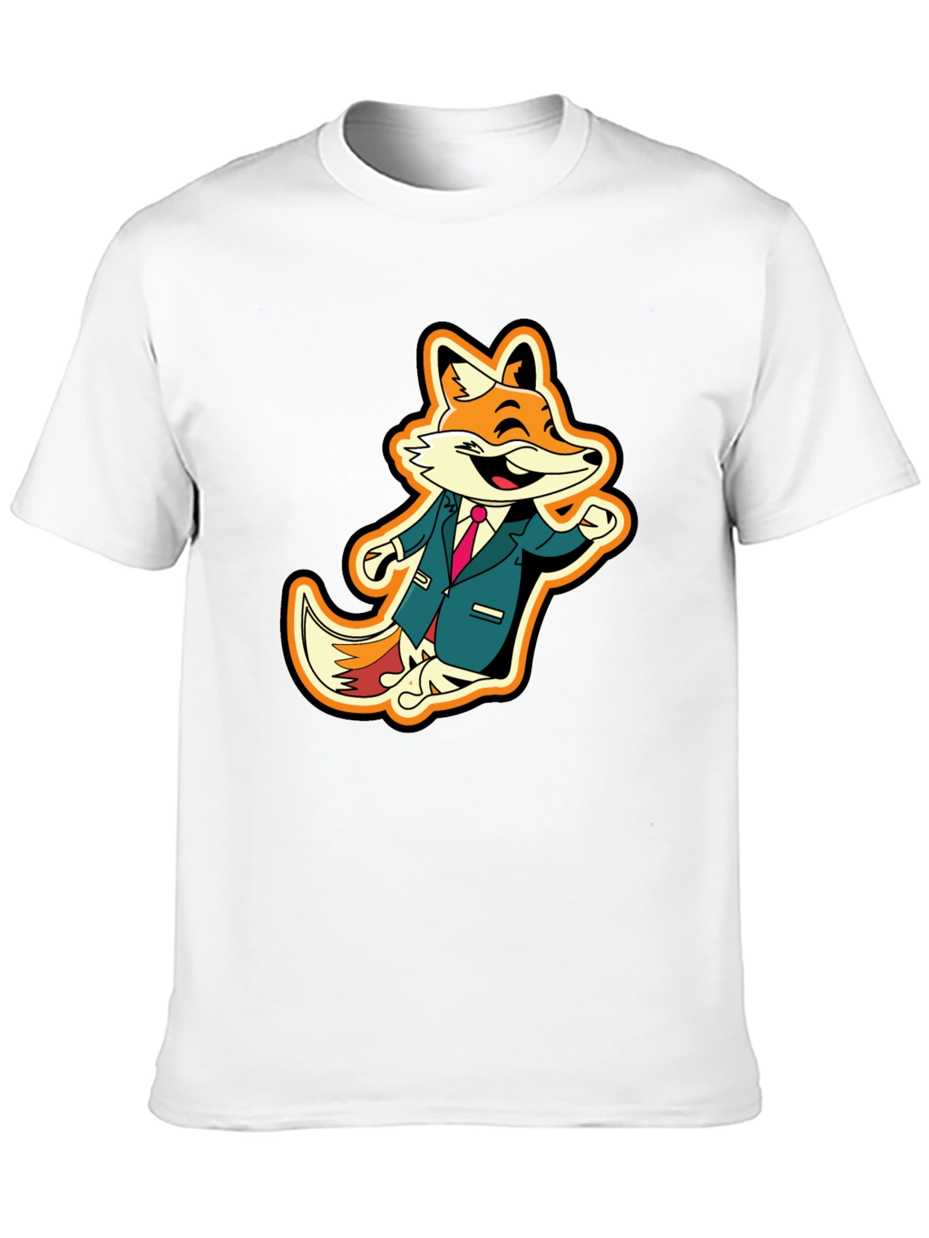 Black Fox in Suit Graphic Tee - Stylish Animal T-Shirt view 10
