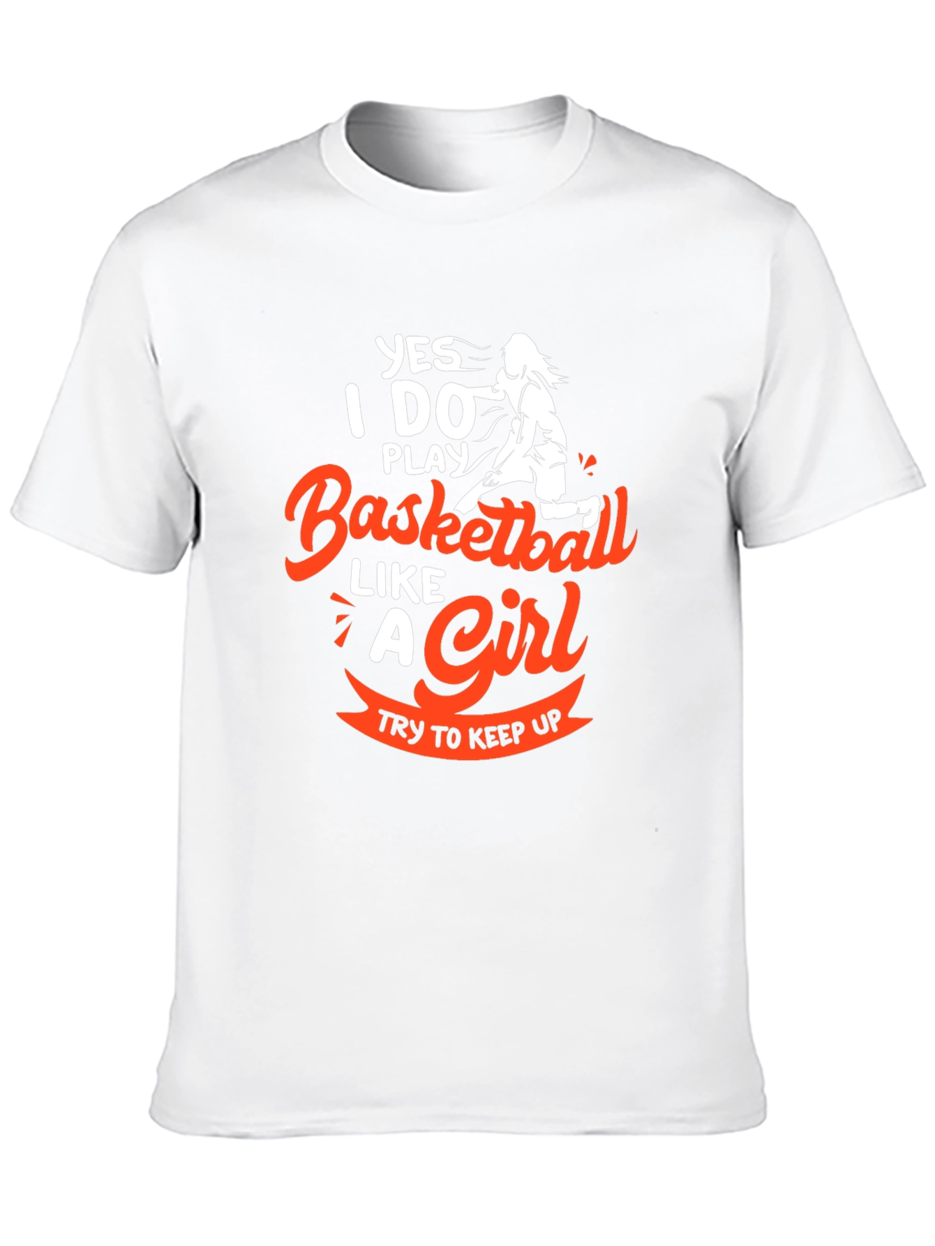 Black Basketball Like a Girl T-Shirt view 10