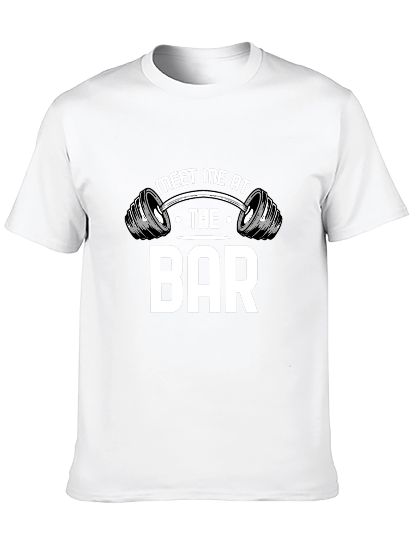 Black Meet Me at The Bar T-Shirt - Funny Gym Workout Tee view 10
