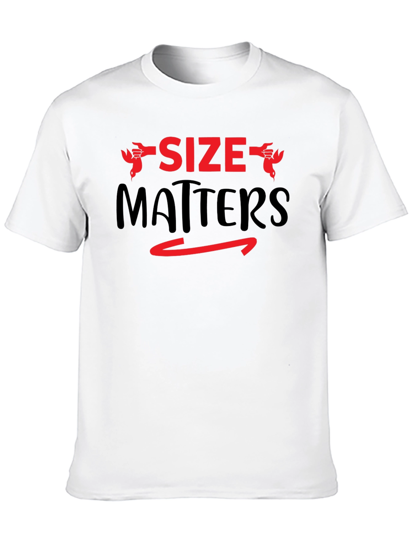 Black Size Matters Graphic Tee - Bold Statement Shirt view 10