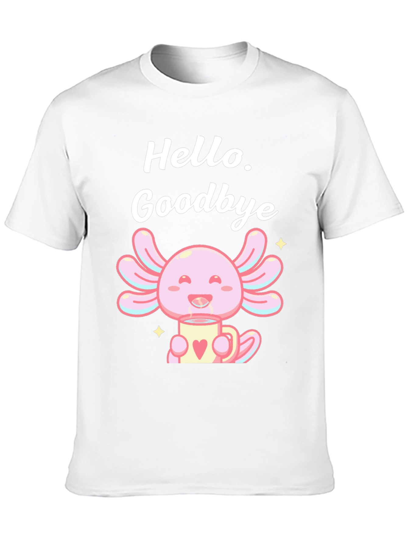 Black Hello Goodbye Axolotl T-Shirt view 10