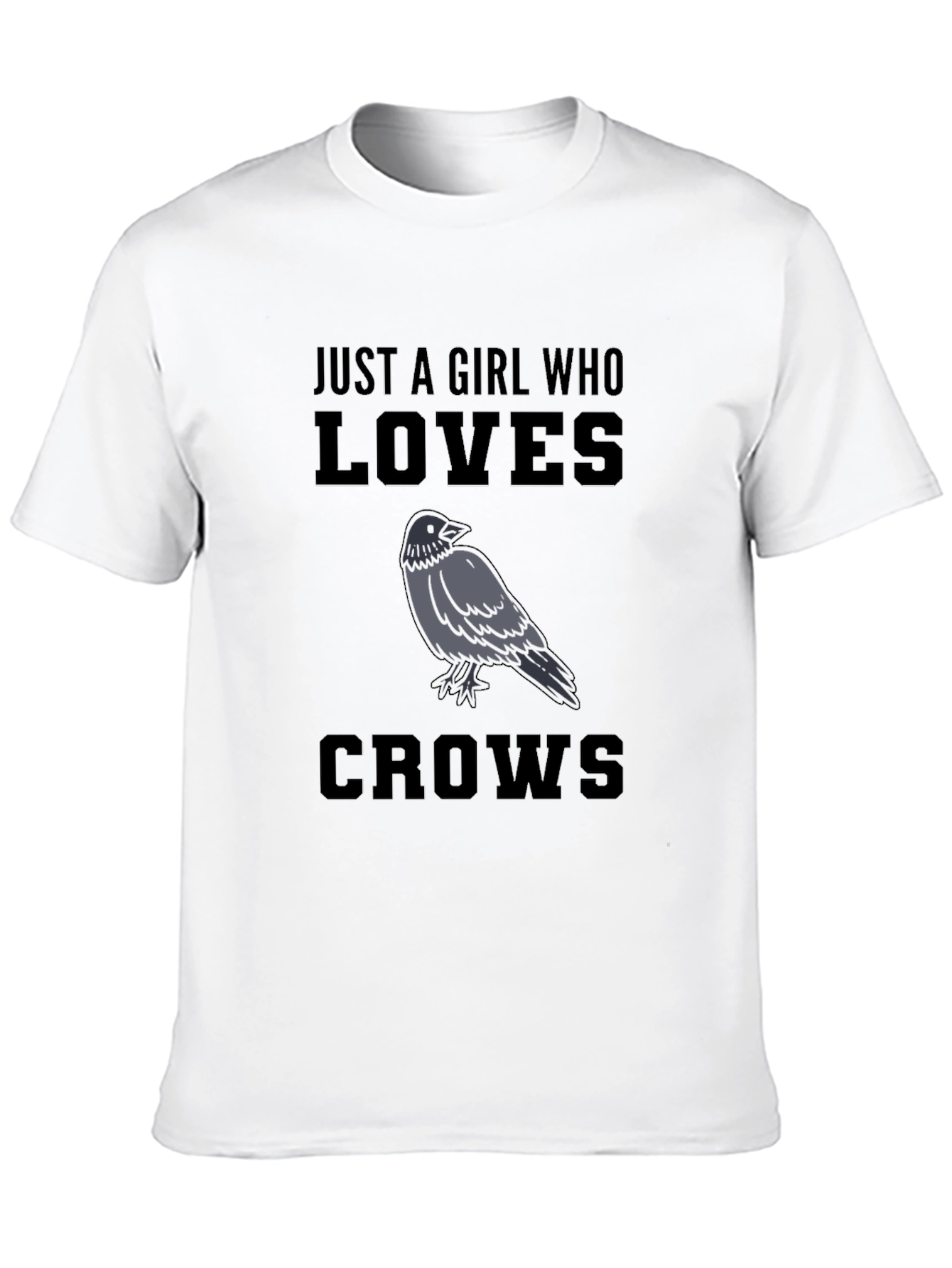 Black Girl Who Loves Crows Black T-Shirt view 10