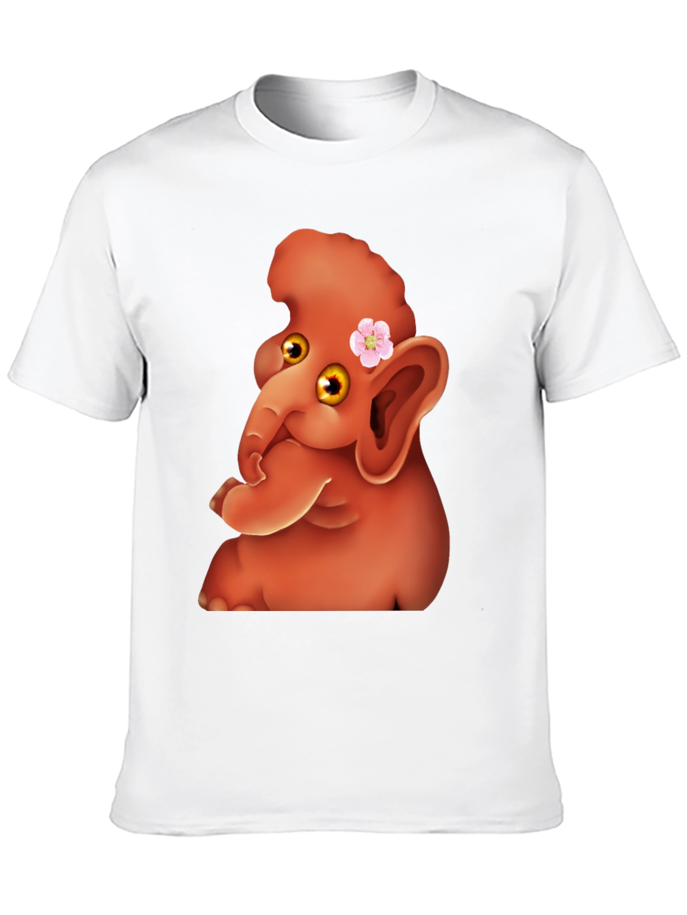 Black Cartoon Elephant Tee view 10