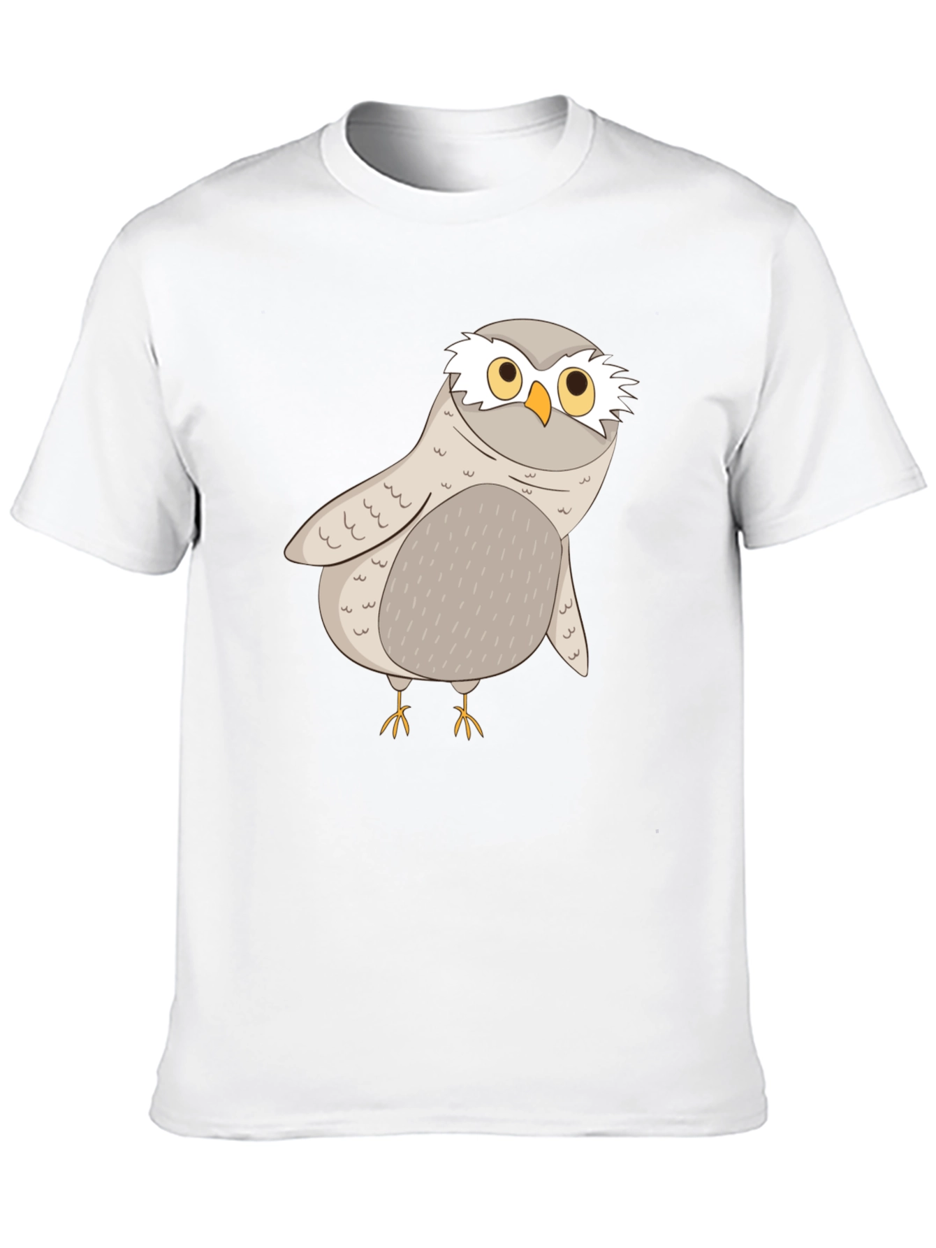 Black Cute Owl Graphic Tee - Black Cotton T-Shirt view 10