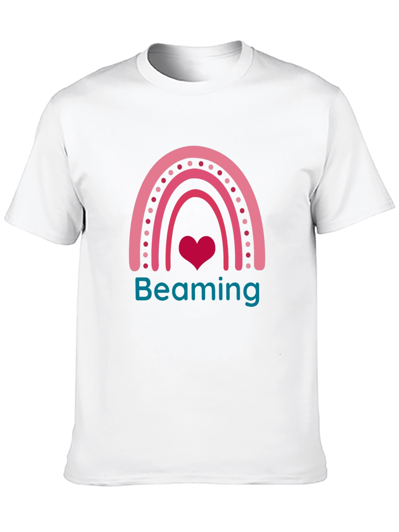 Black Beaming Heart Rainbow Graphic Tee view 10