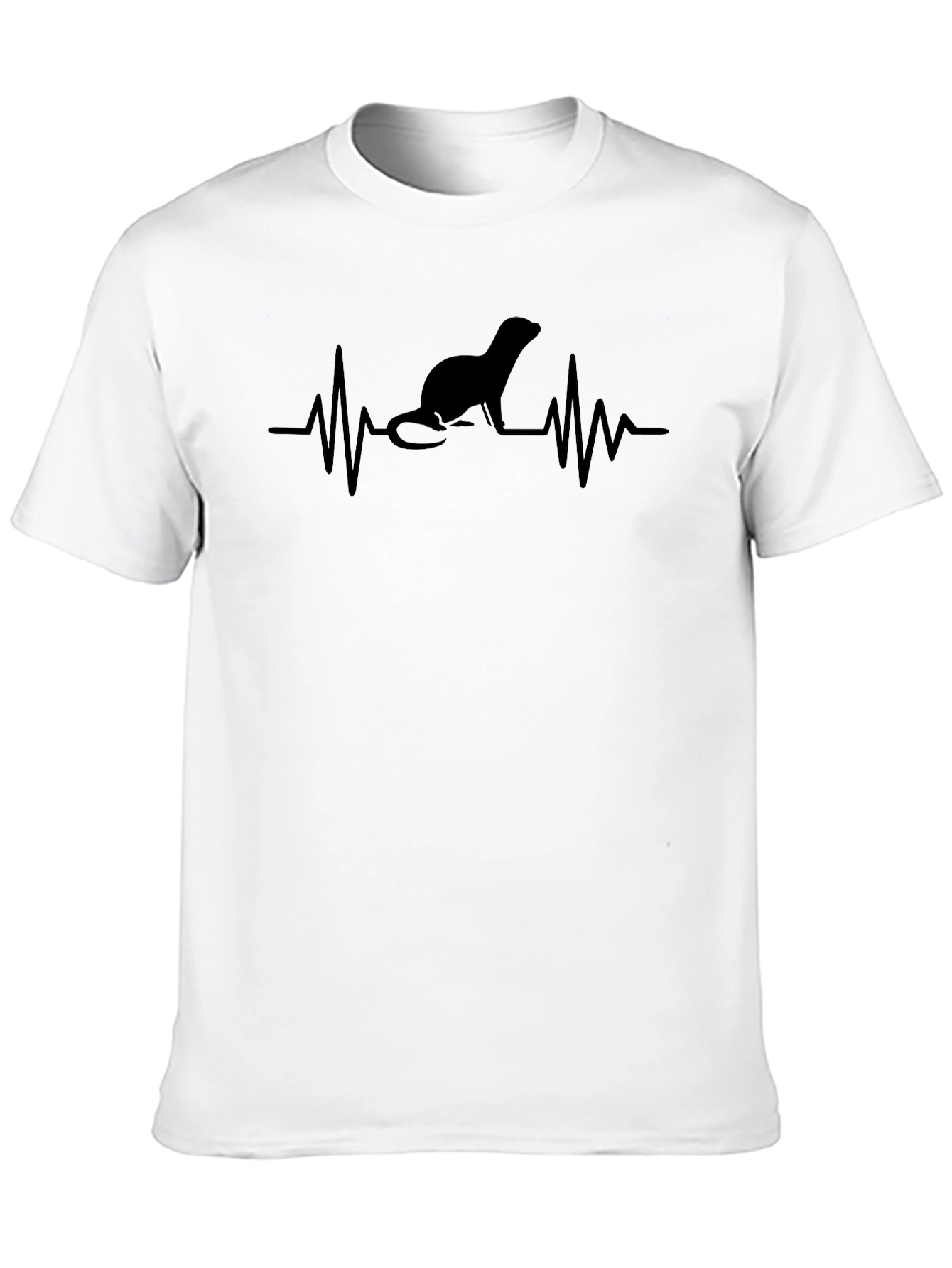 Black Ferret Heartbeat T-Shirt - Unique Pet Lover Tee view 10