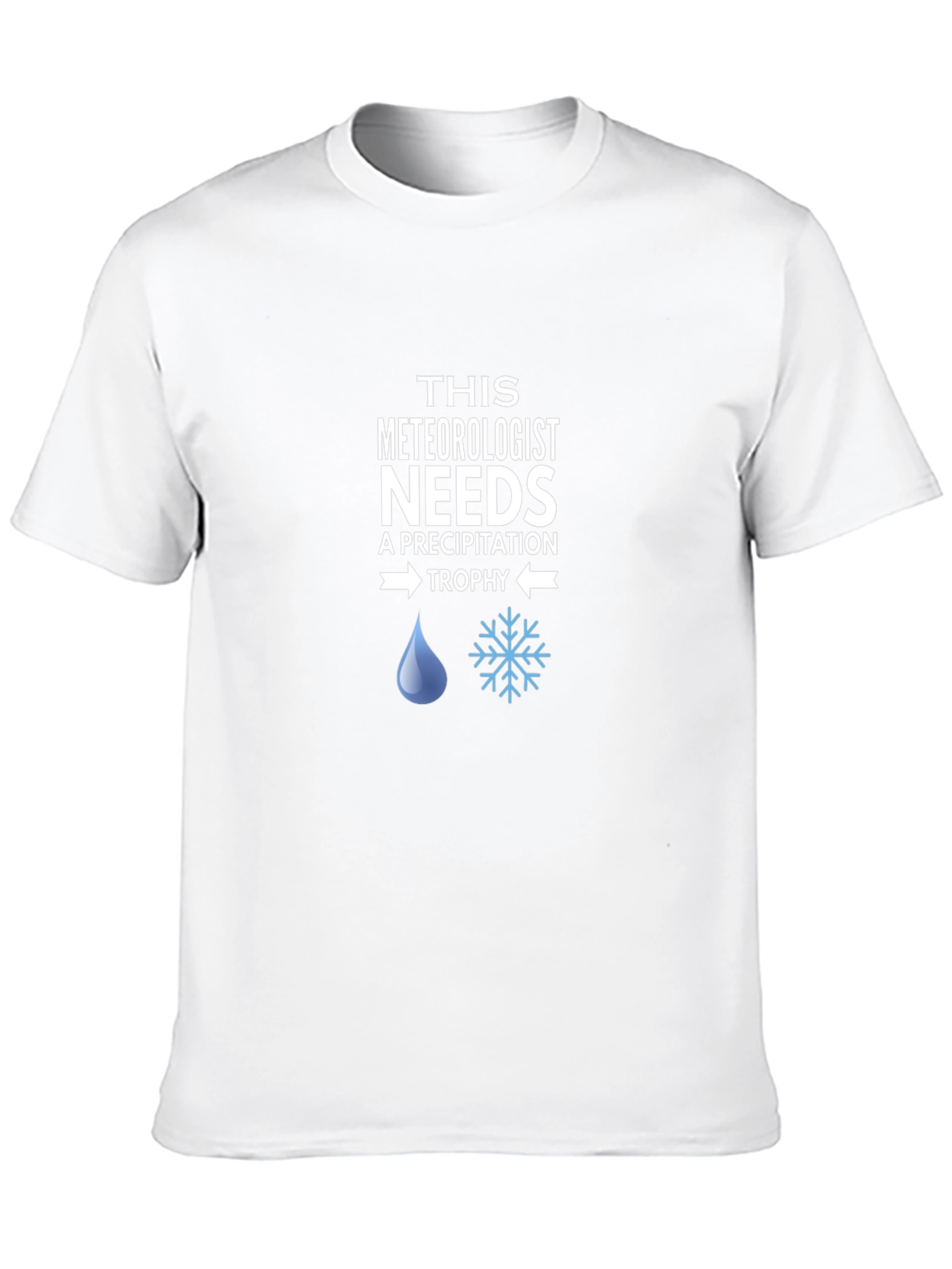 Black Funny Meteorologist Precipitation Trophy T-Shirt view 10