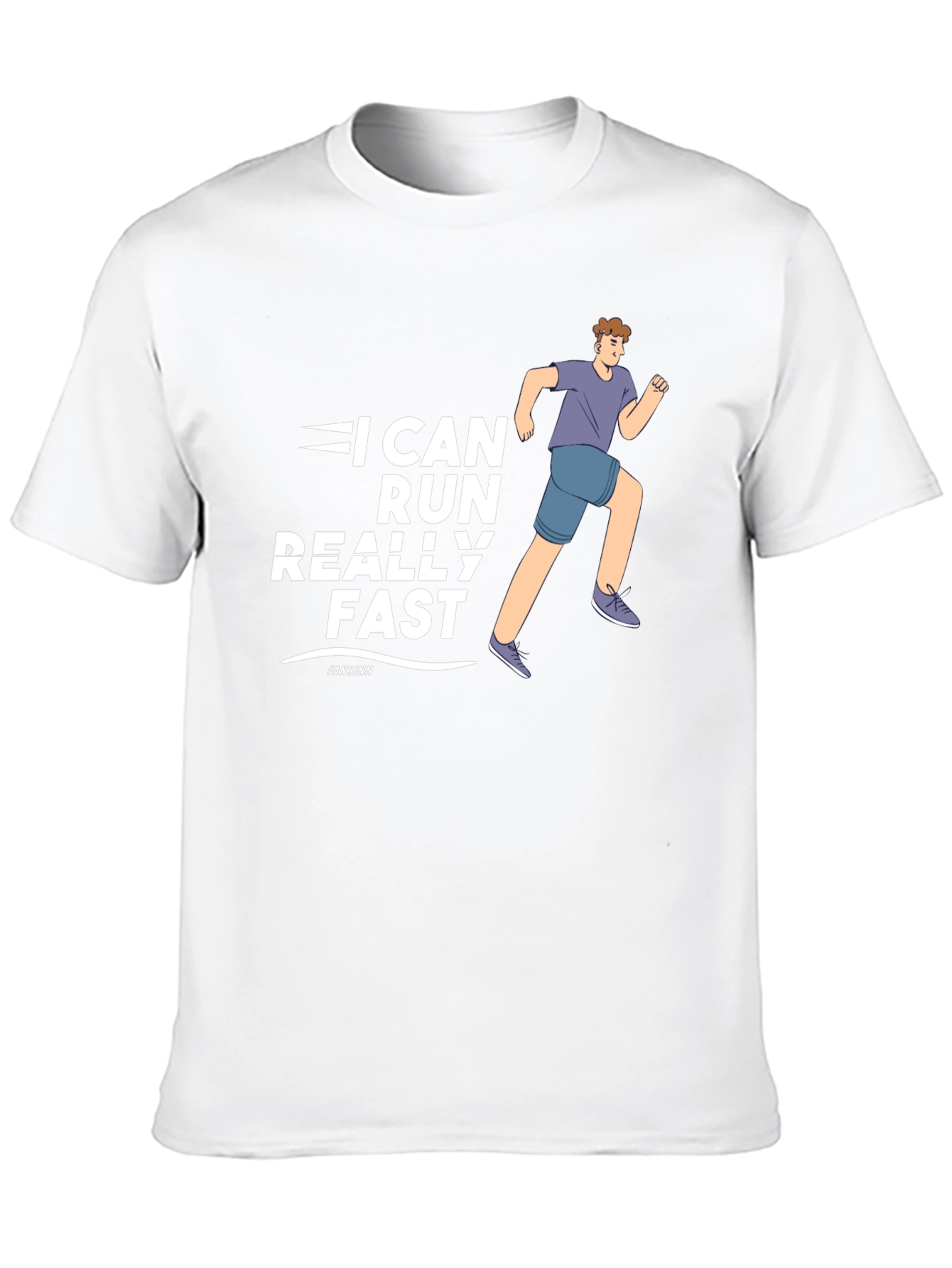 Black I Can Run Really Fast Black T-Shirt view 10