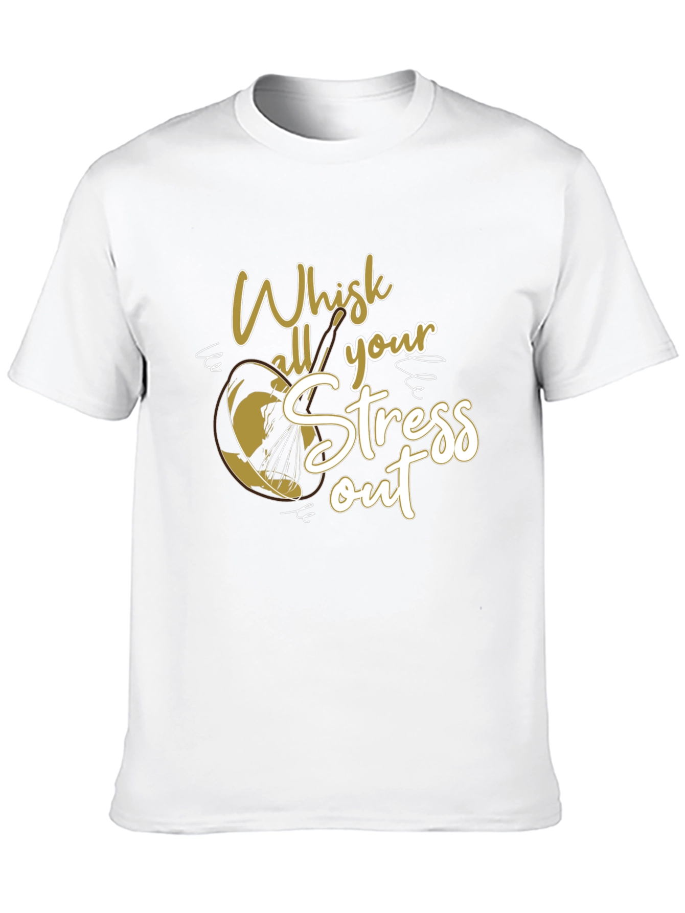 Black Whisk Your Stress Out Graphic T-Shirt view 10