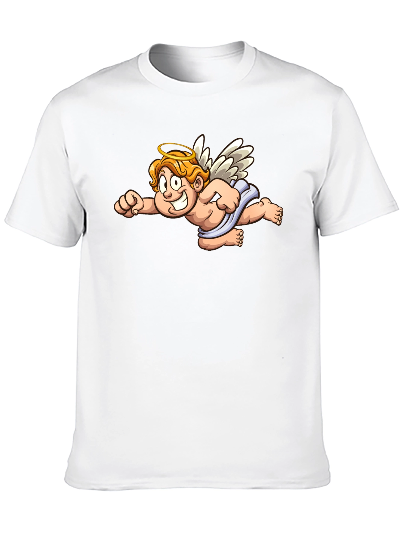 Black Angel Cartoon Graphic Black T-Shirt view 10