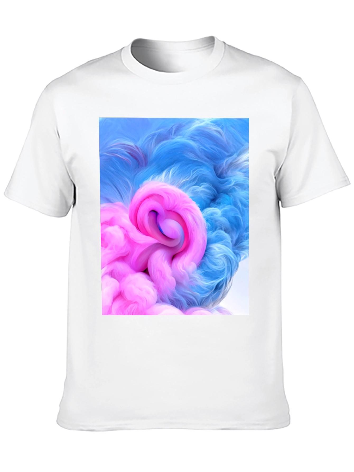 Black Abstract Swirl Graphic Tee - Modern Art T-Shirt view 10