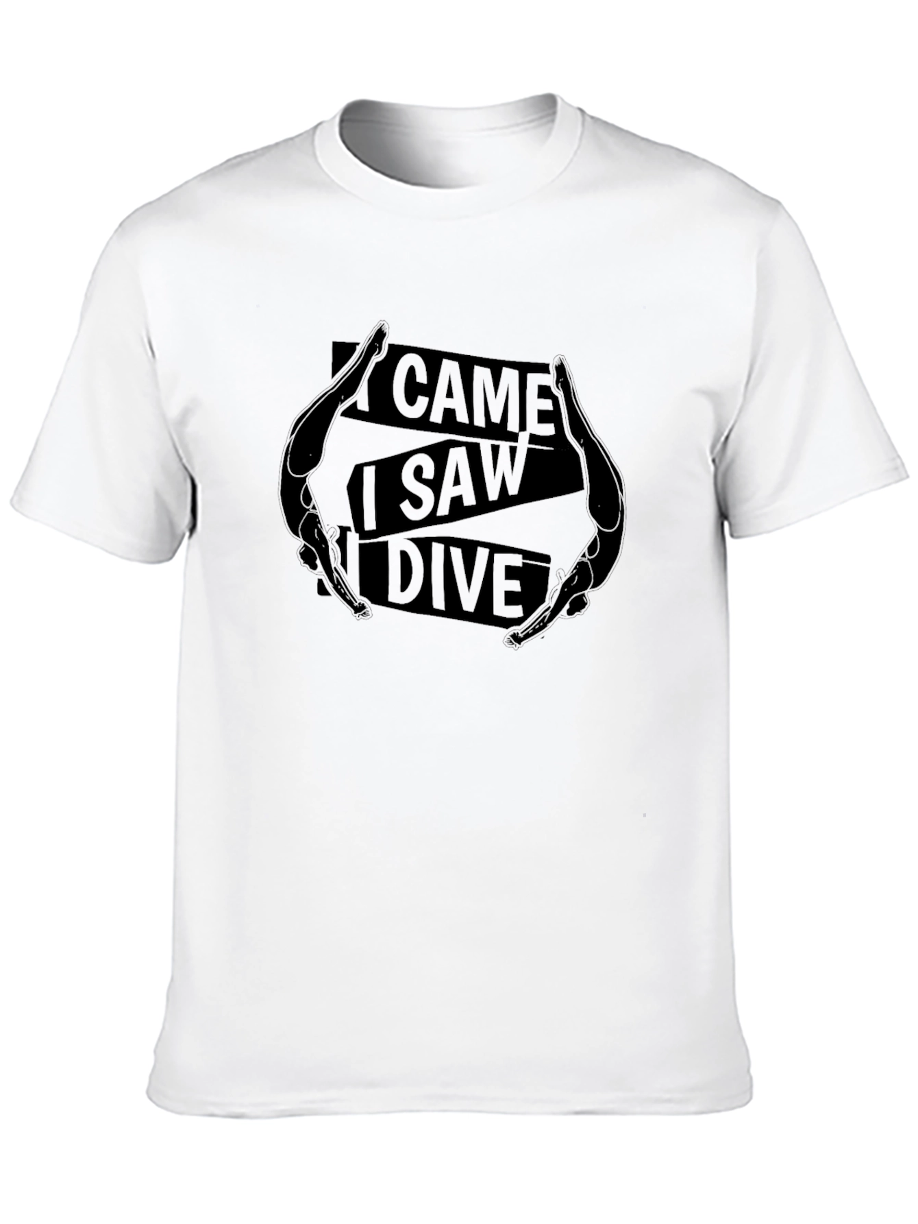 Black I Came I Saw I Dive Graphic T-Shirt view 10