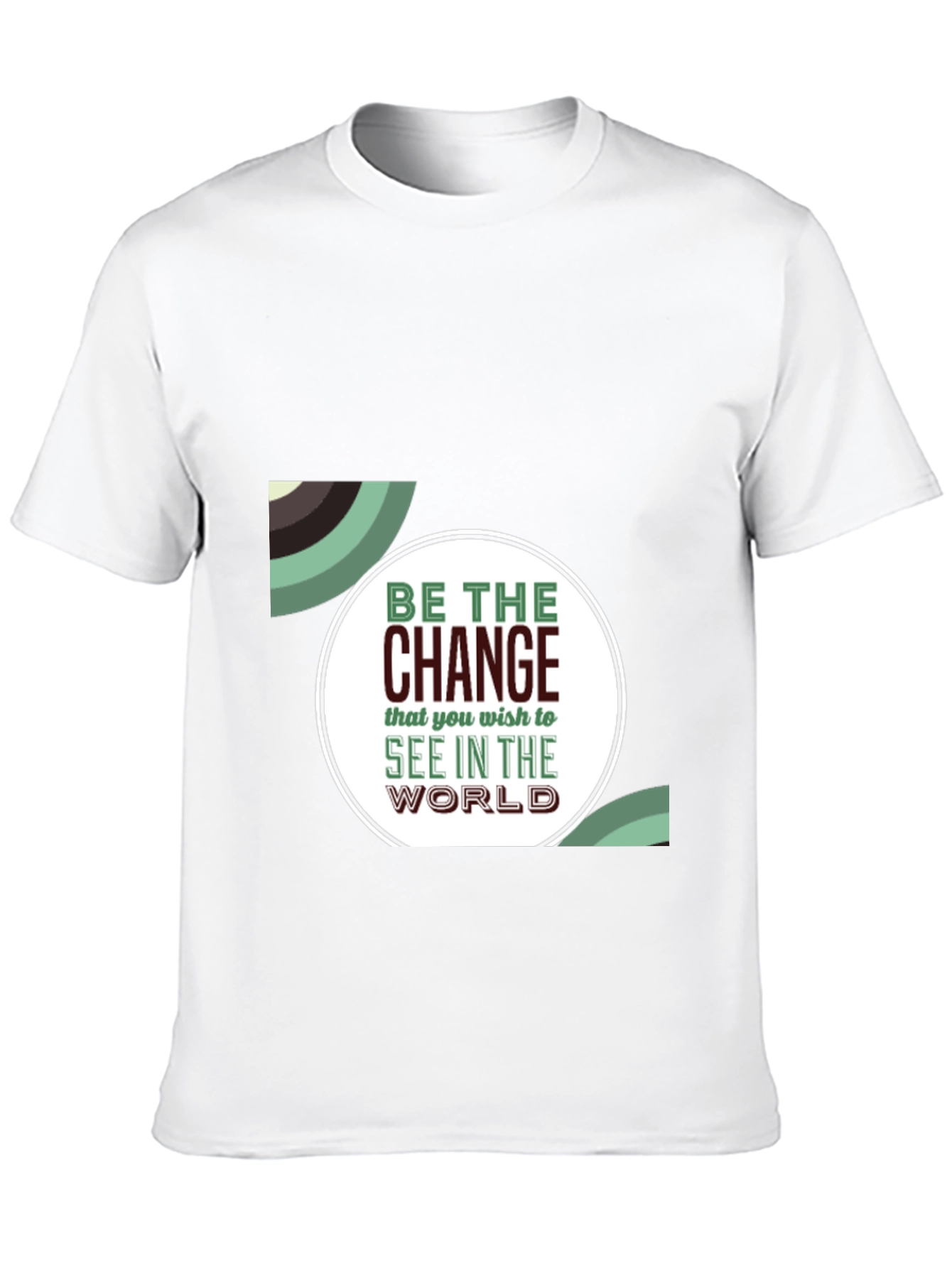 Black Inspirational Graphic T-Shirt - Be The Change view 10