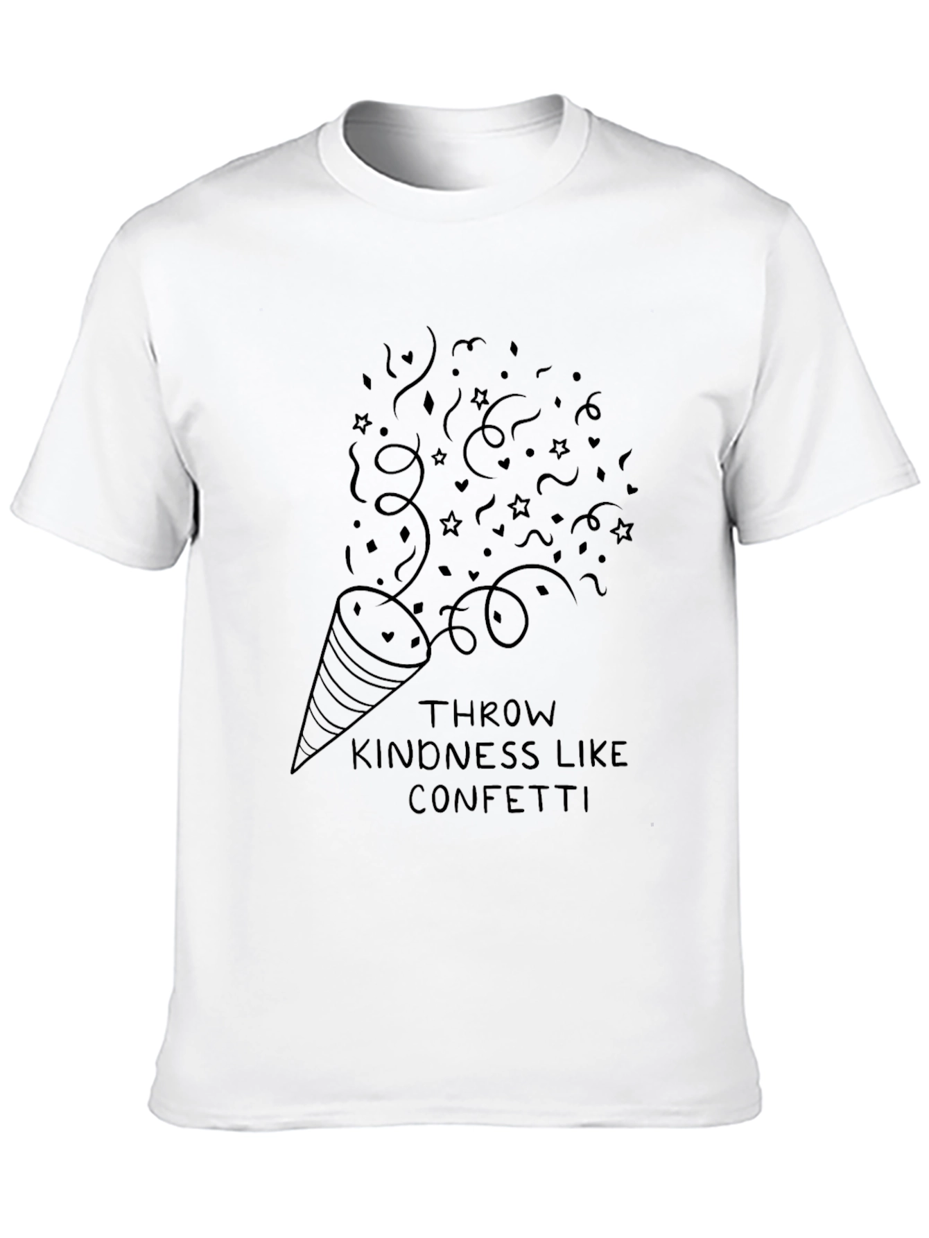 Black Throw Kindness Like Confetti Graphic Tee view 10