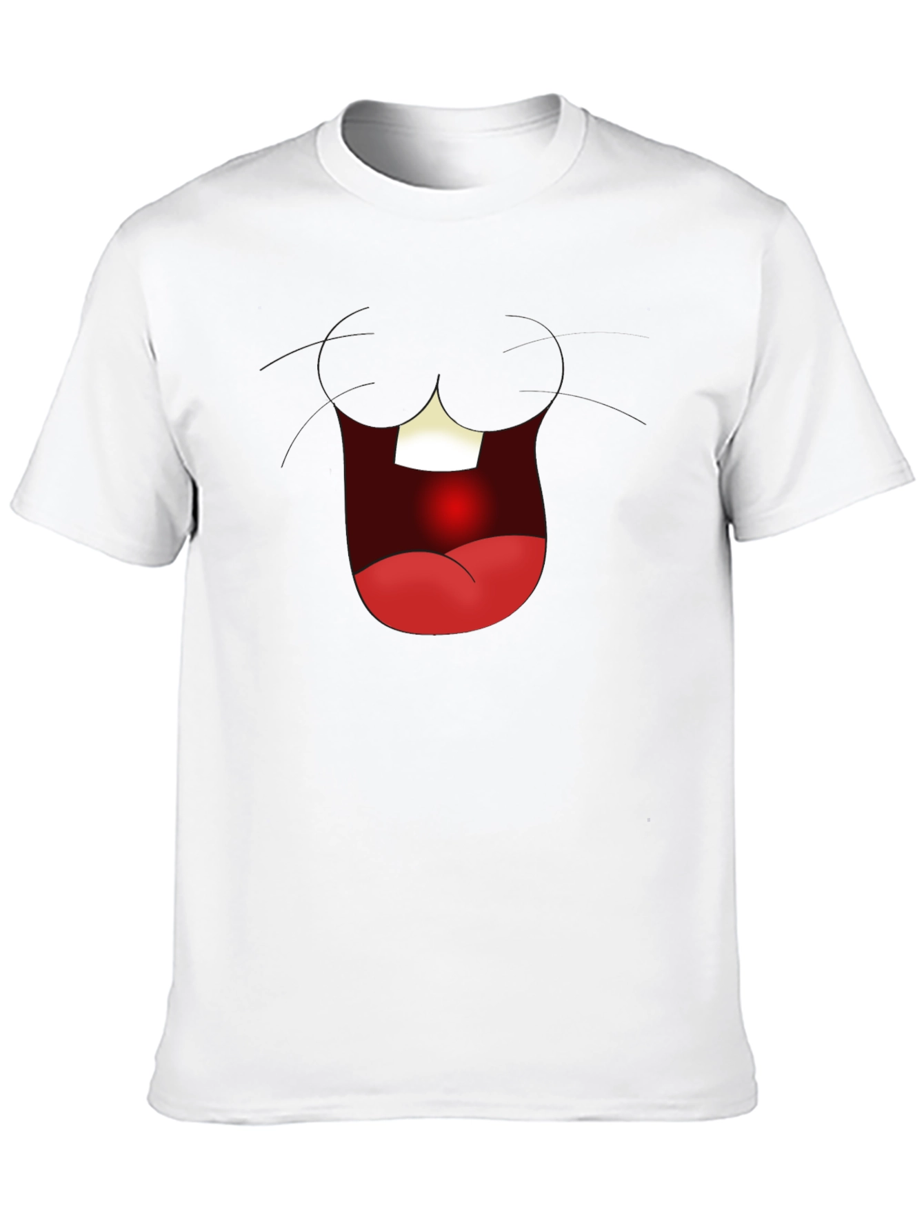 Black Funny Open Mouth Graphic Tee - Black view 10