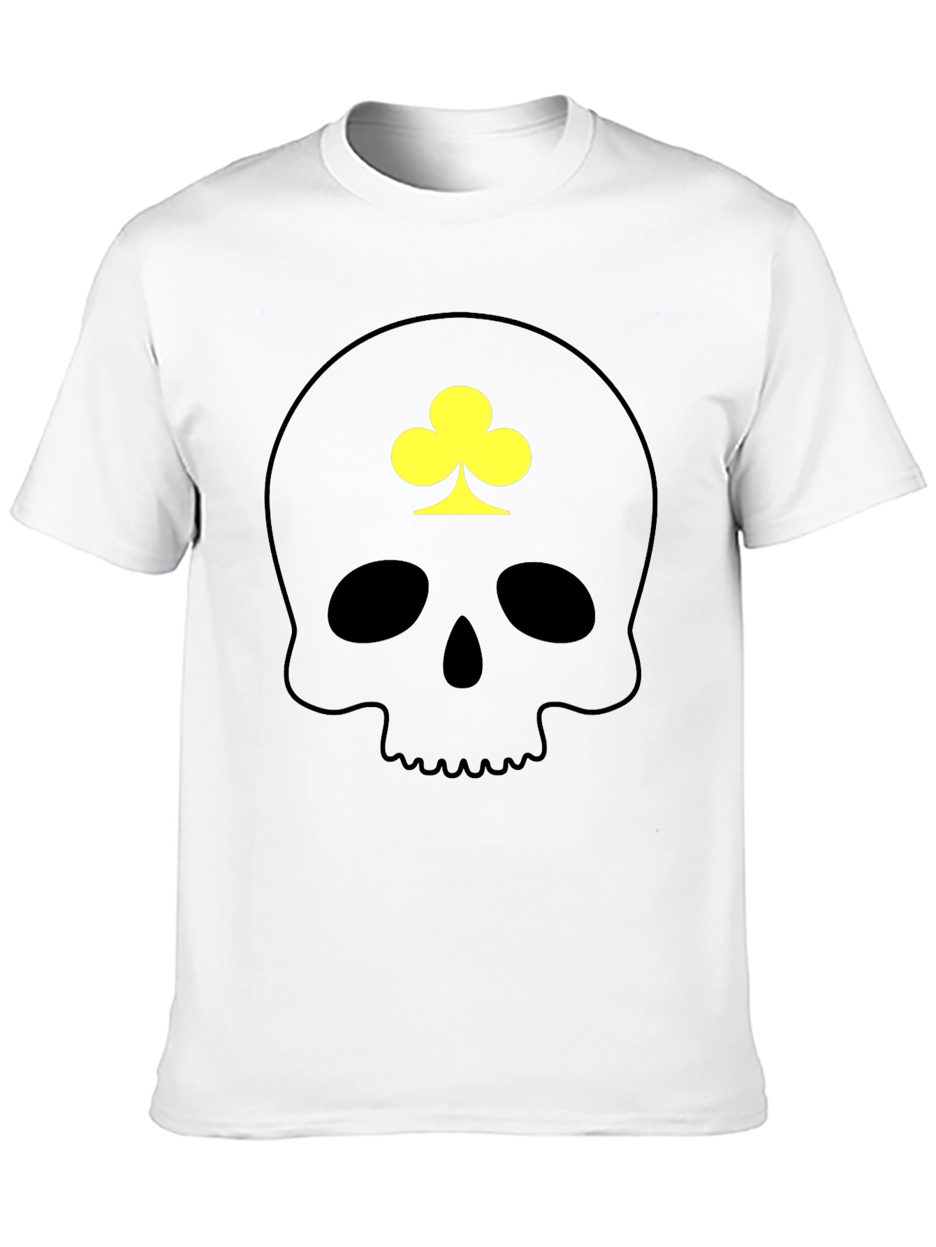 Black Skull & Clover Graphic T-Shirt - Casual Black Tee view 10