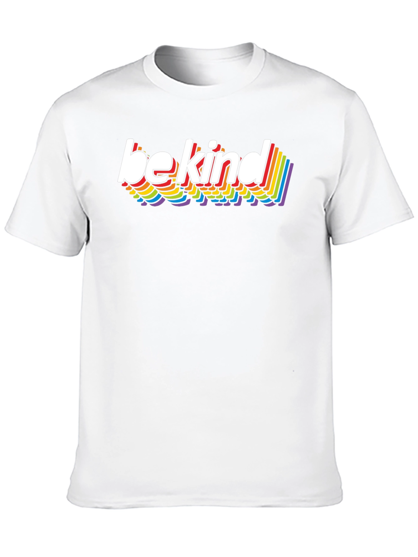 Black Be Kind Rainbow T-Shirt - Stylish Casual Tee view 10