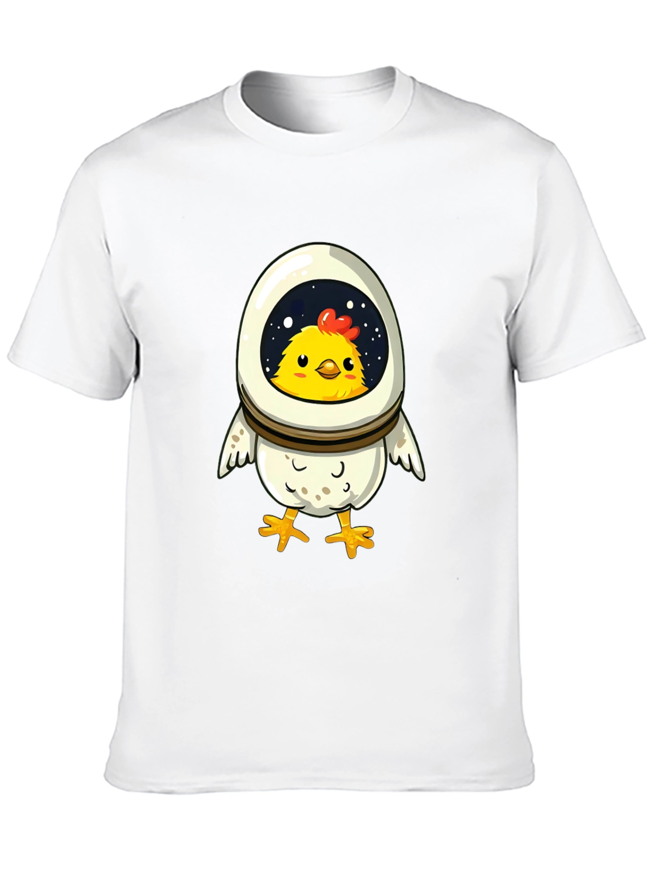 Black Astronaut Chicken T-Shirt - Fun Space Design view 10
