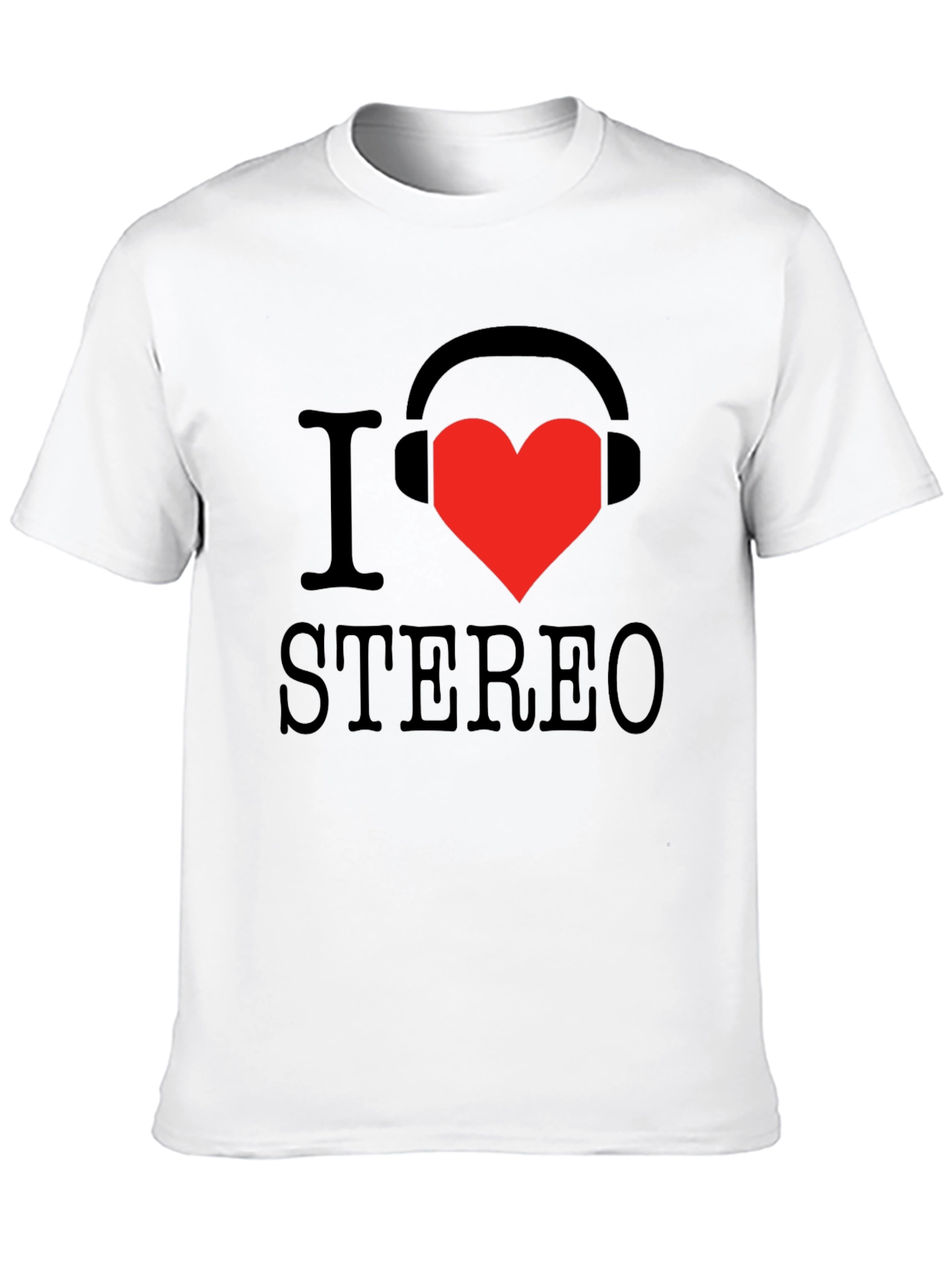 Black I Love Stereo T-Shirt | Music Lover Tee view 10