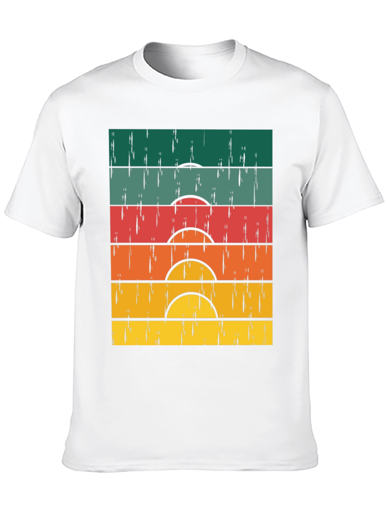 Black Retro Sunset Graphic Tee - Vintage Style Black T-Shirt view 10