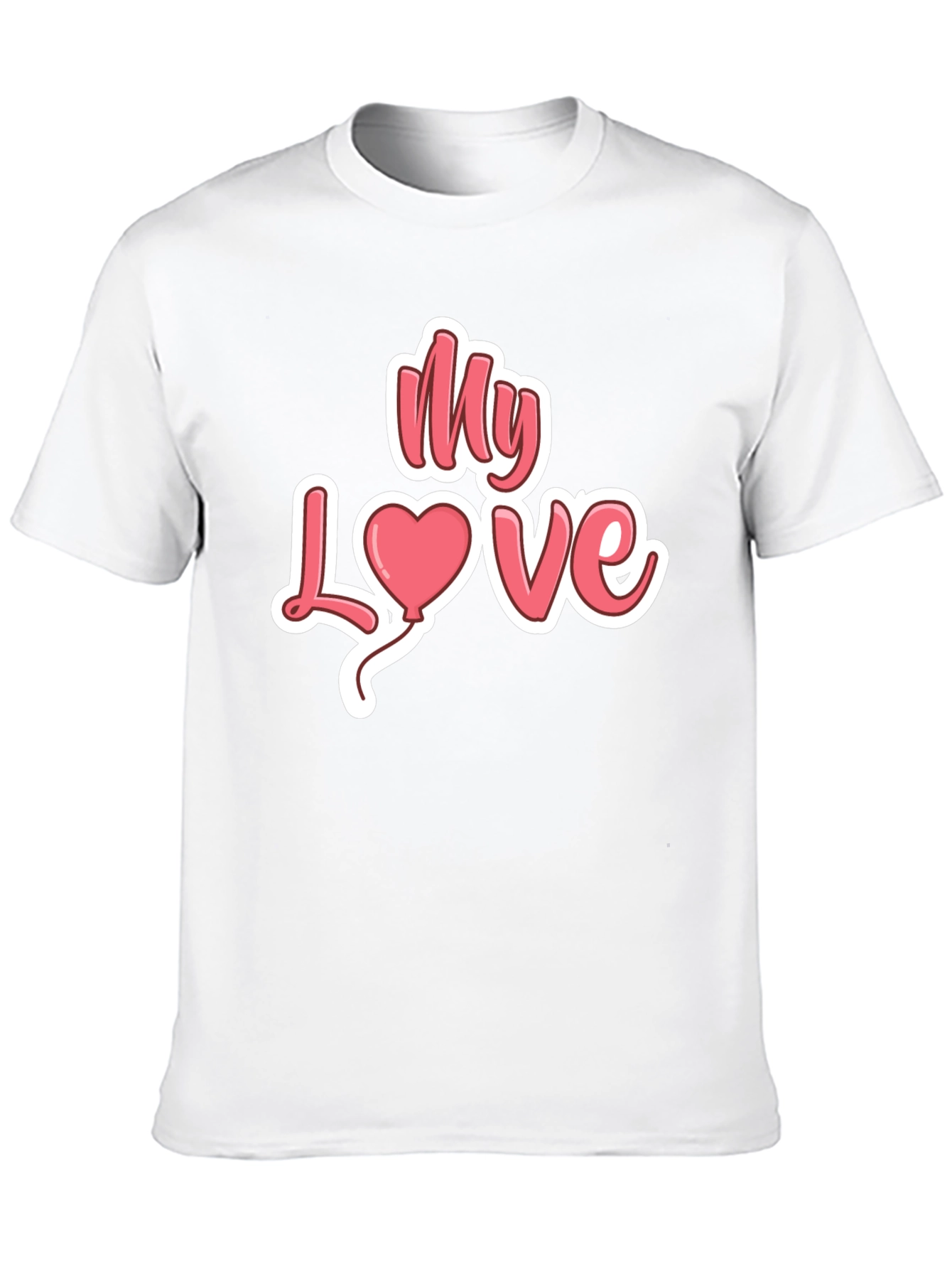 Black My Love Heart Valentine's Day Graphic Tee view 10