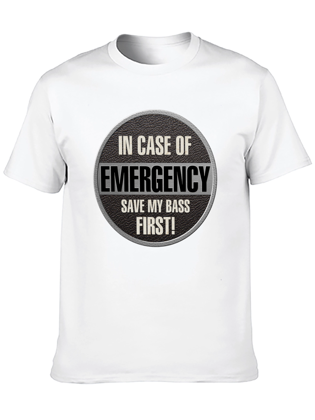 Black Emergency Save My Bass First T-Shirt view 10