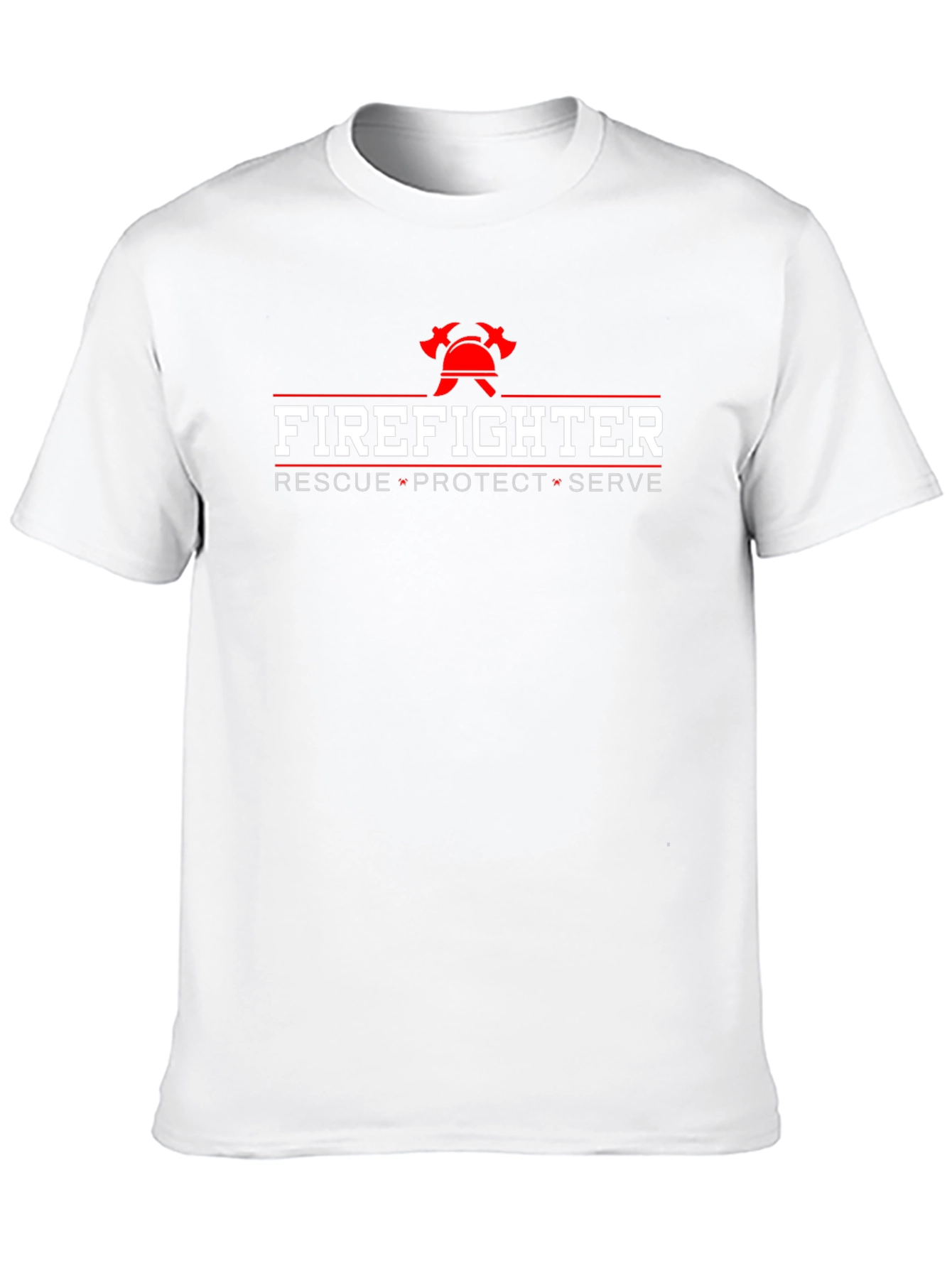 Black Firefighter Rescue Protect Serve T-Shirt view 10