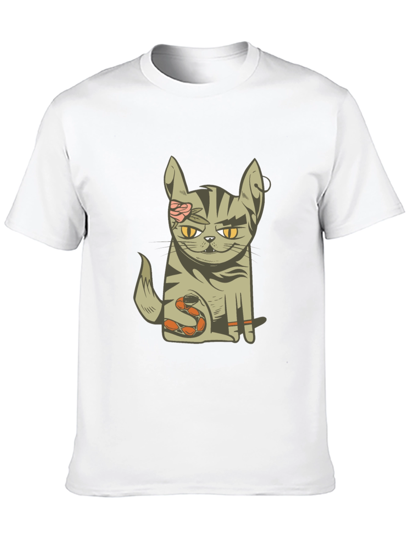 Black Zombie Cat T-Shirt - Unique Graphic Tee view 10