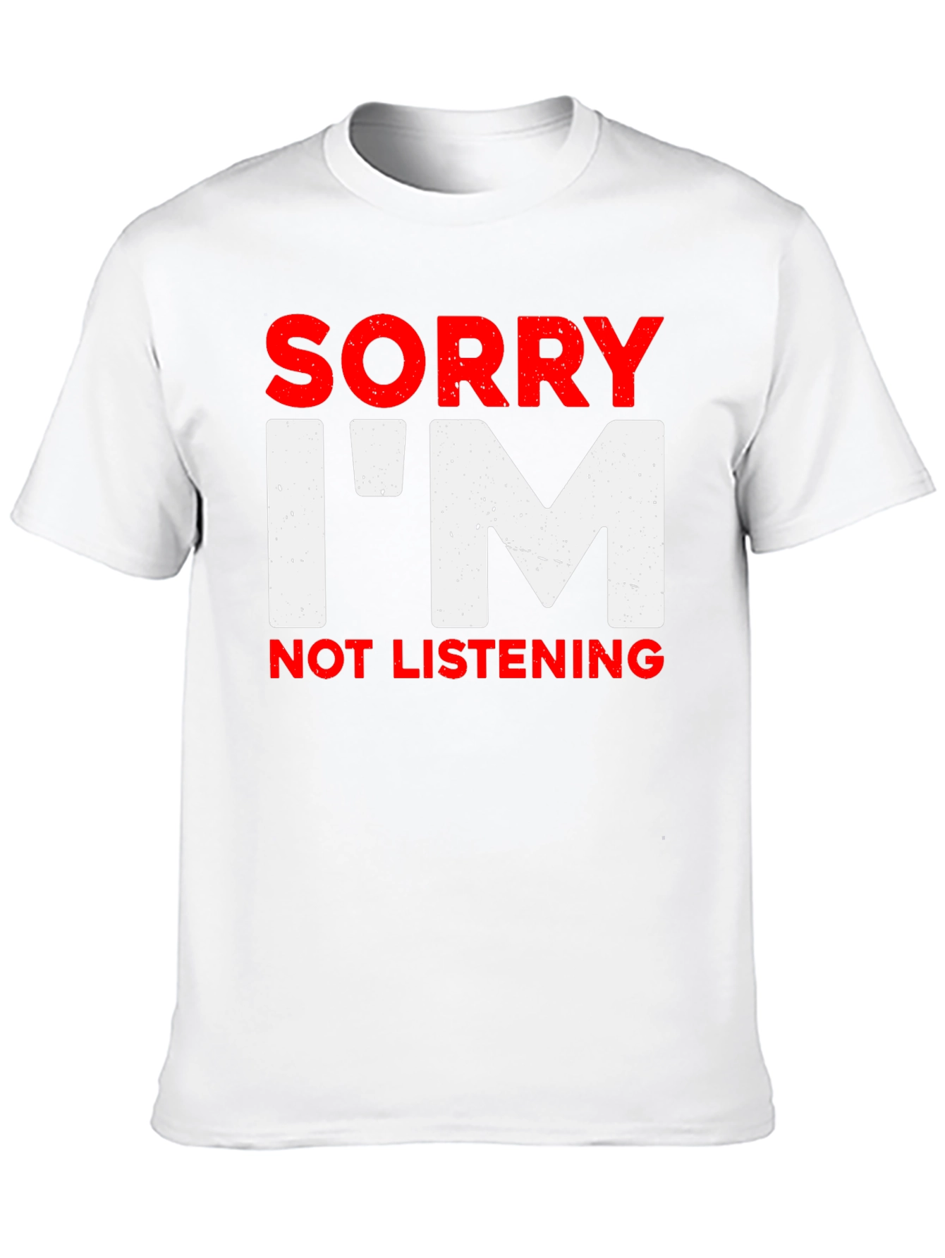 Black Sorry I'm Not Listening Graphic T-Shirt view 10