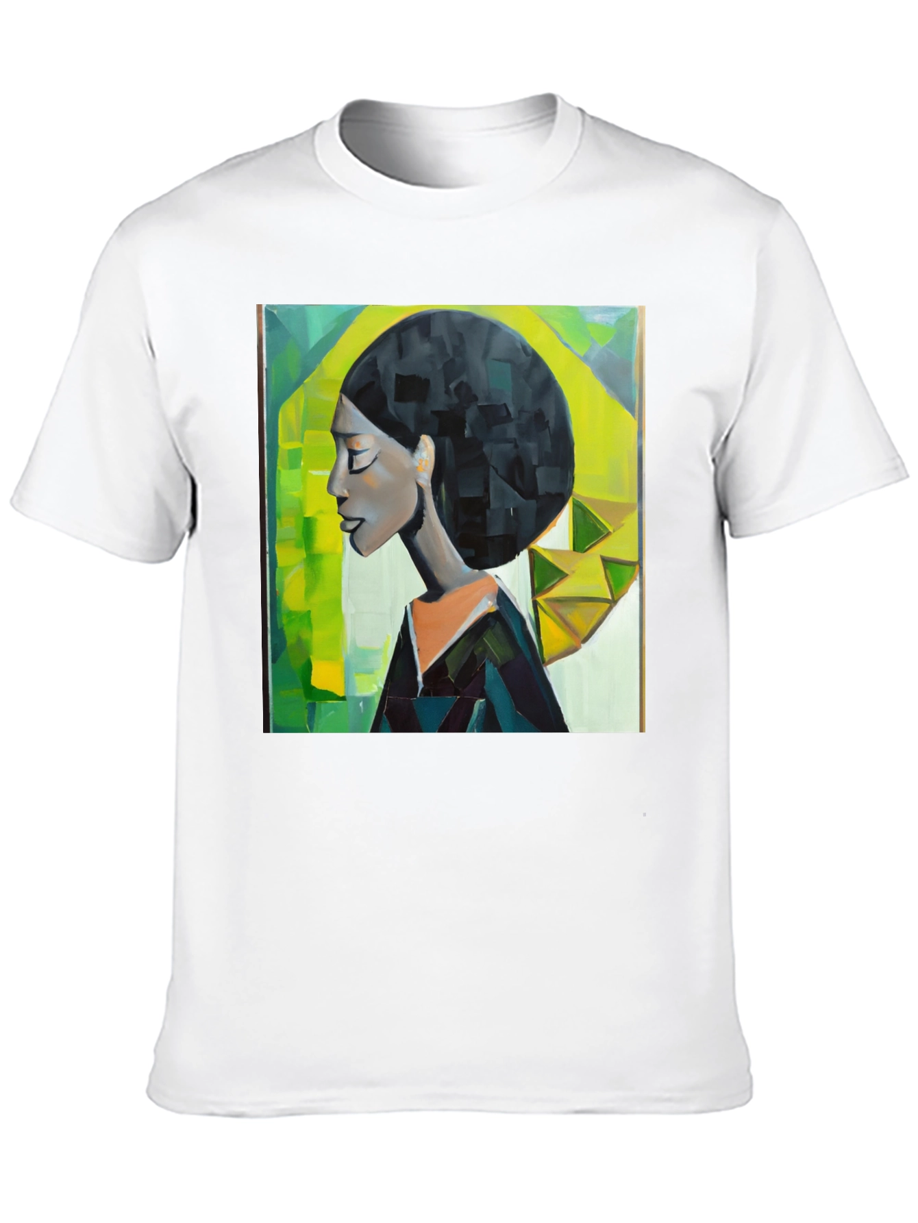 Black Artistic Afro Woman Graphic Tee - Black view 10