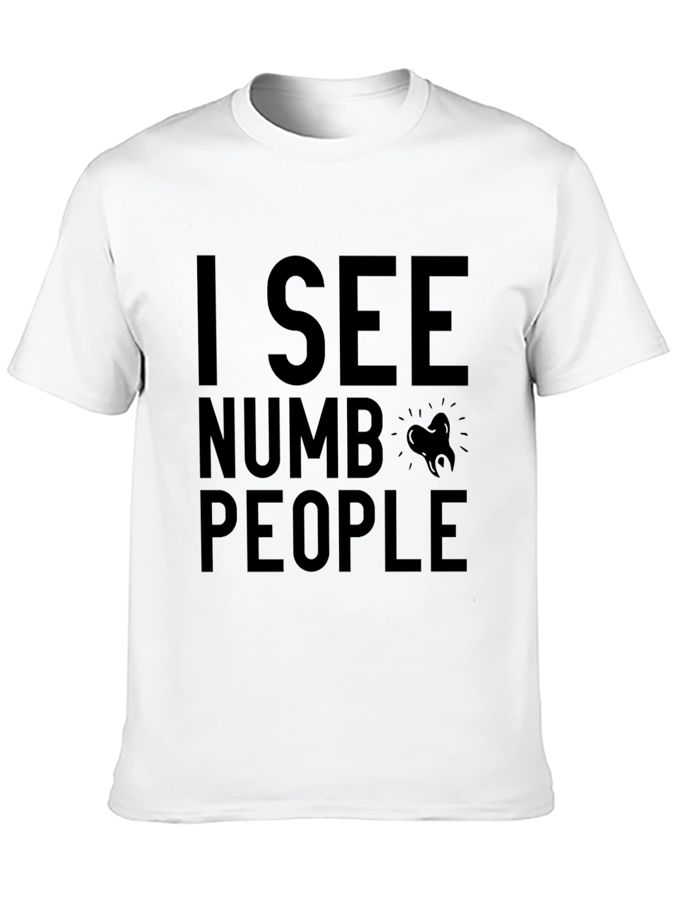 Black I See Numb People Graphic T-Shirt - Black view 10