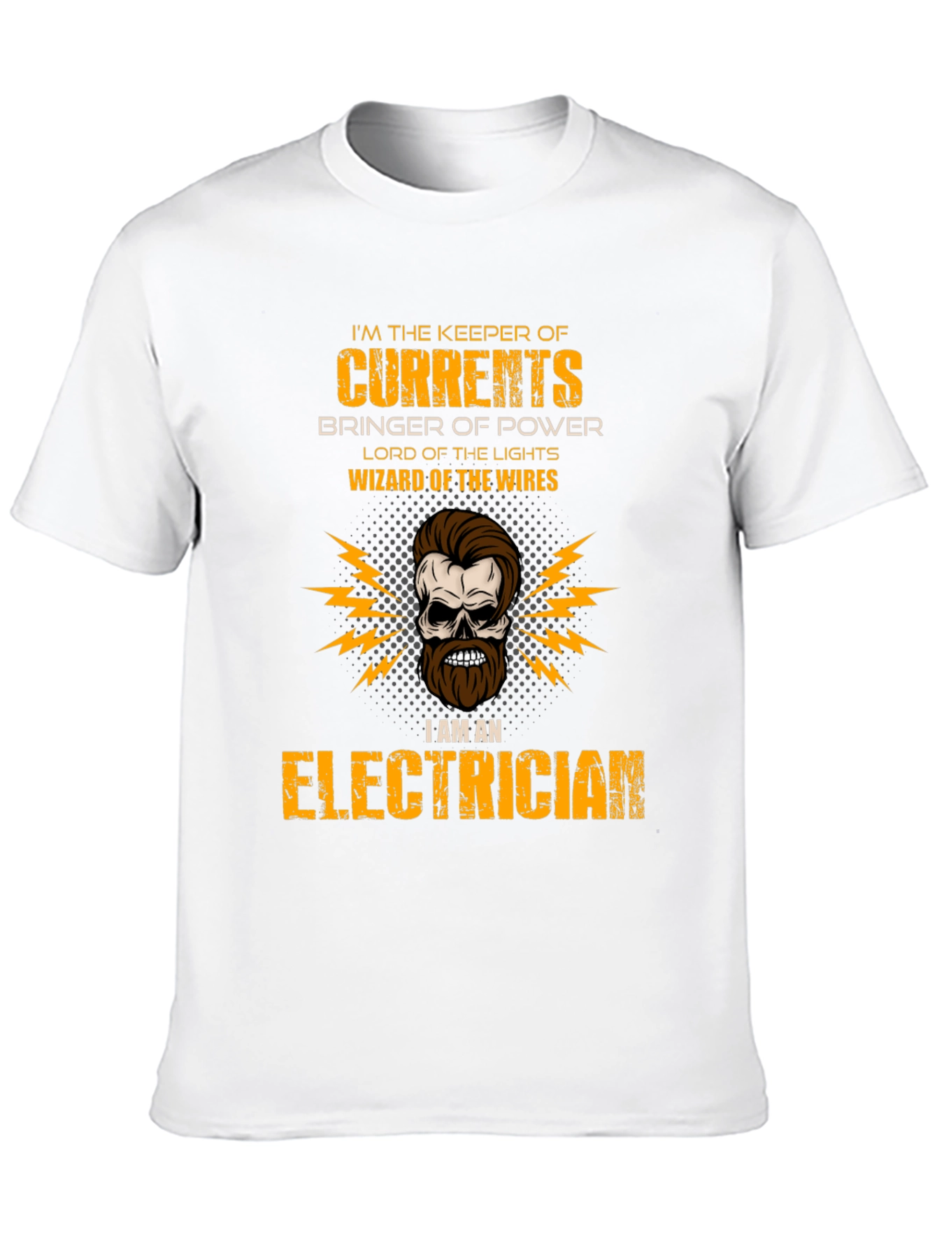 Black Electrician Skull T-Shirt - Keeper of Currents view 10