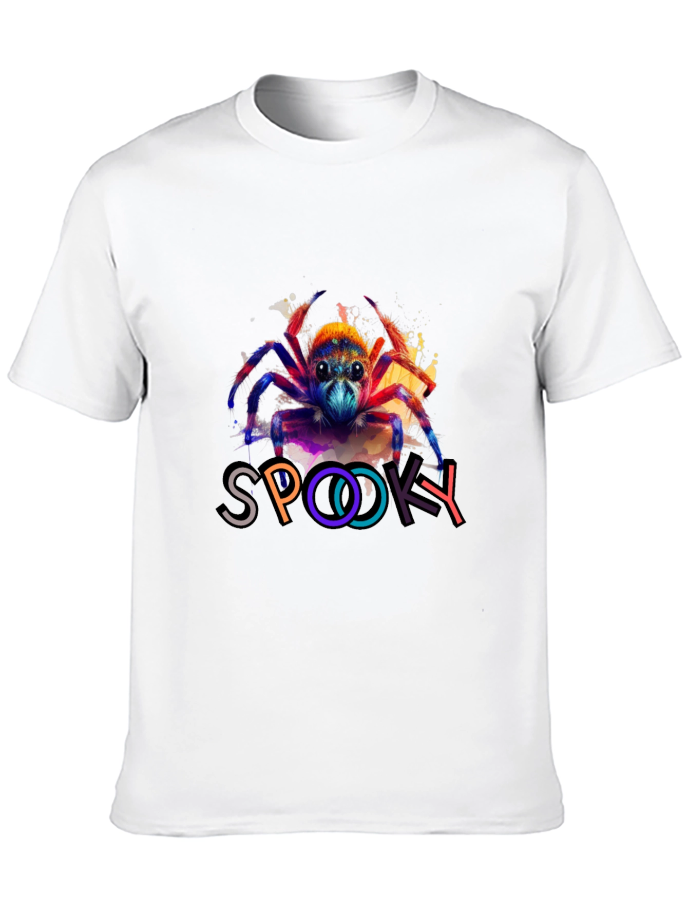 Black Spooky Spider Graphic T-Shirt view 10