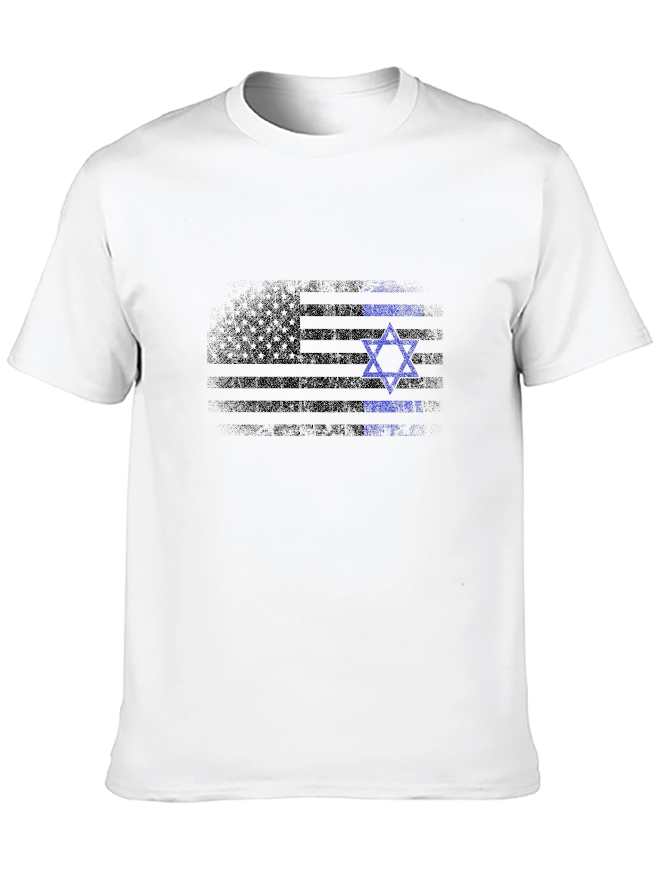 Black USA Israel Flag Graphic T-Shirt view 10