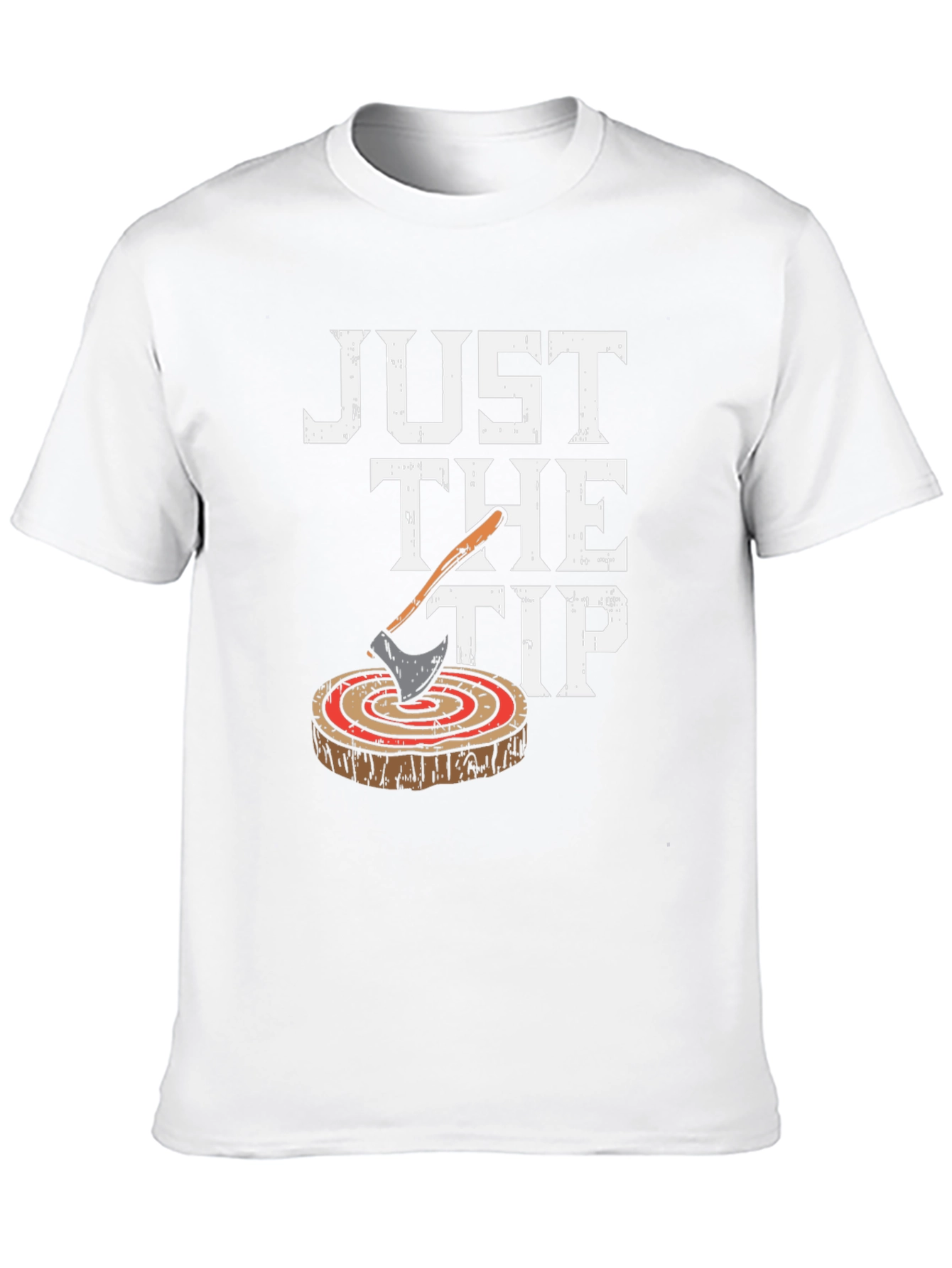 Black Just The Tip Axe Throwing Humor T-Shirt view 10