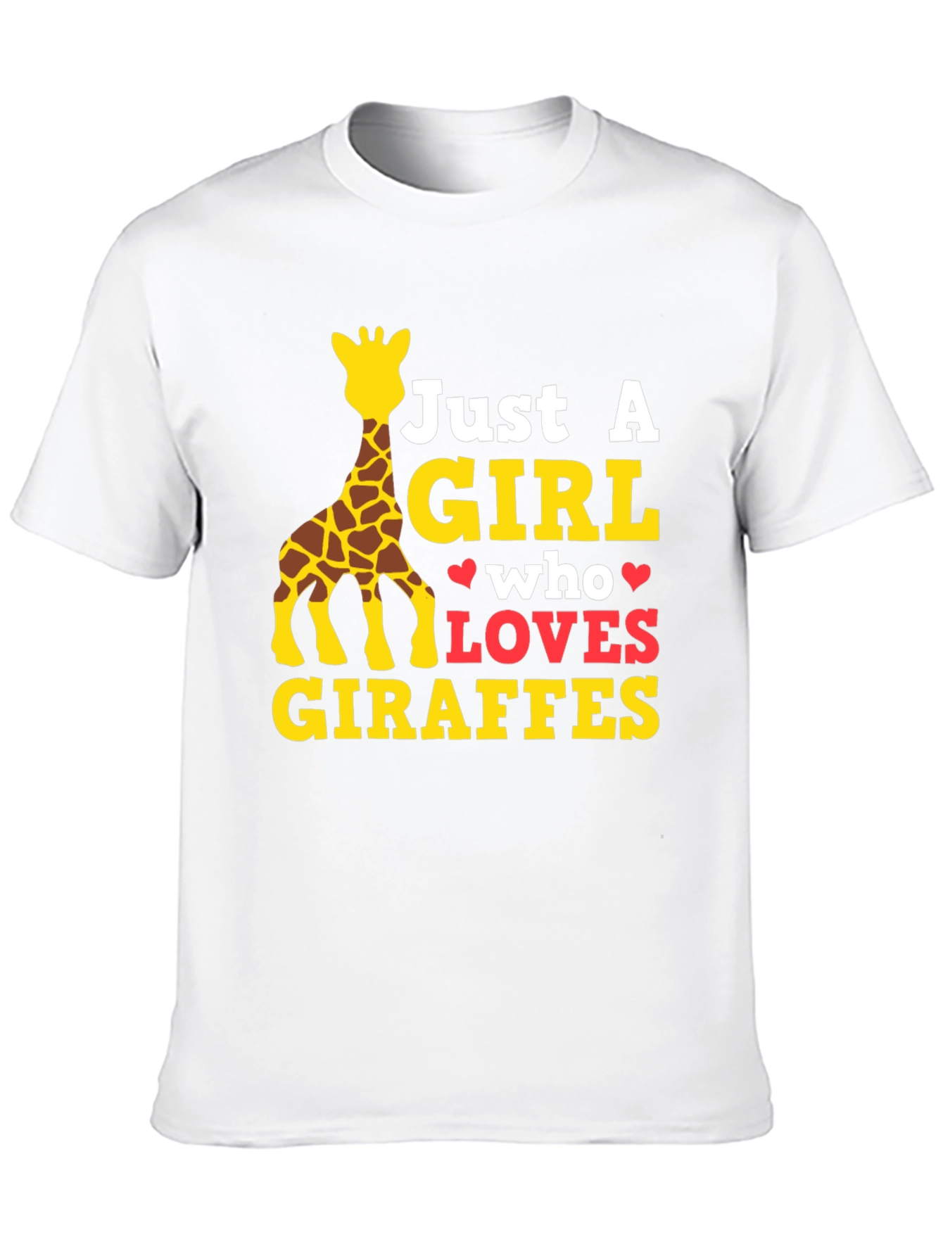 Black Just A Girl Who Loves Giraffes T-Shirt view 10