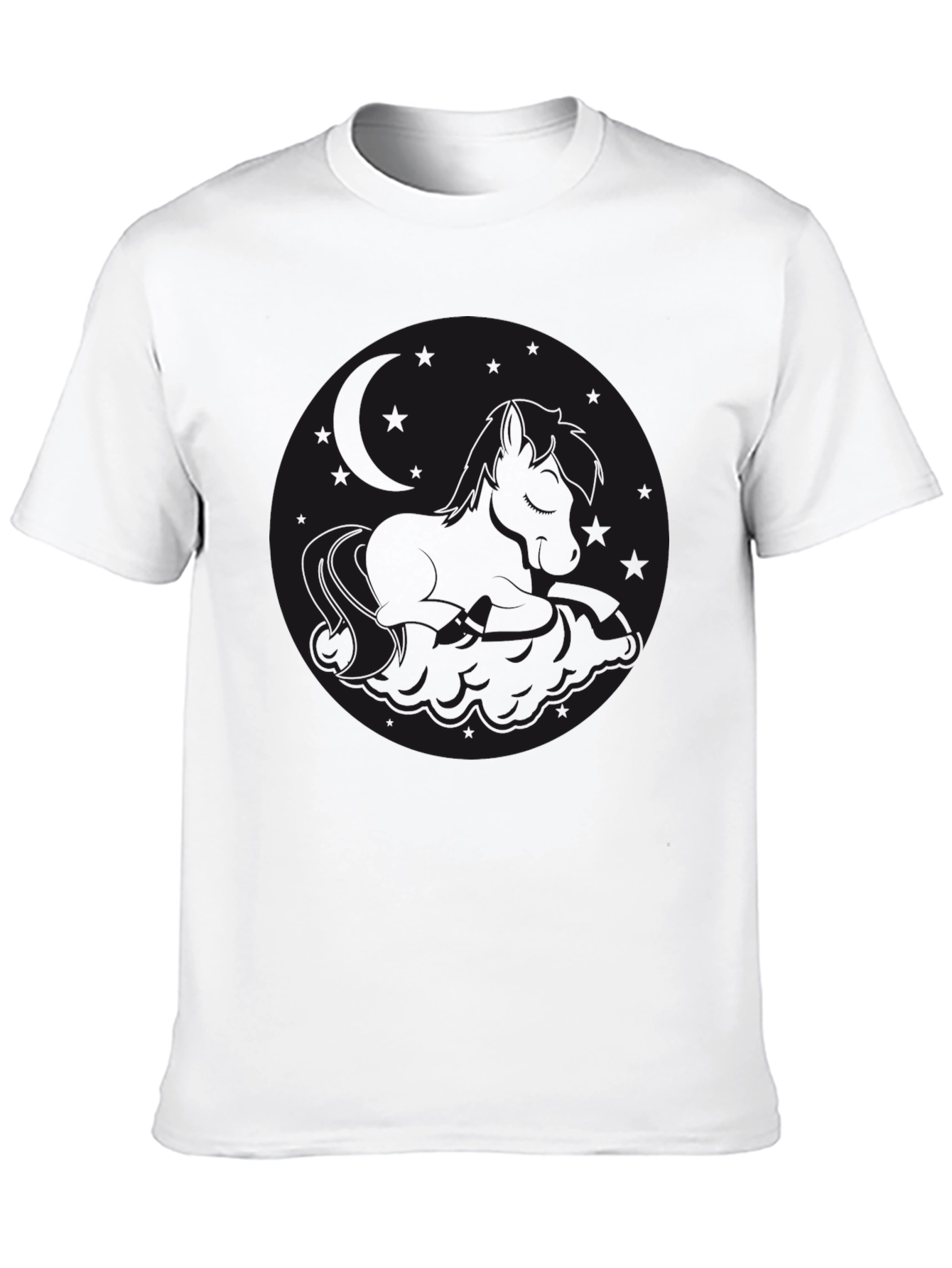 Black Black Graphic Tee - Round Design view 10