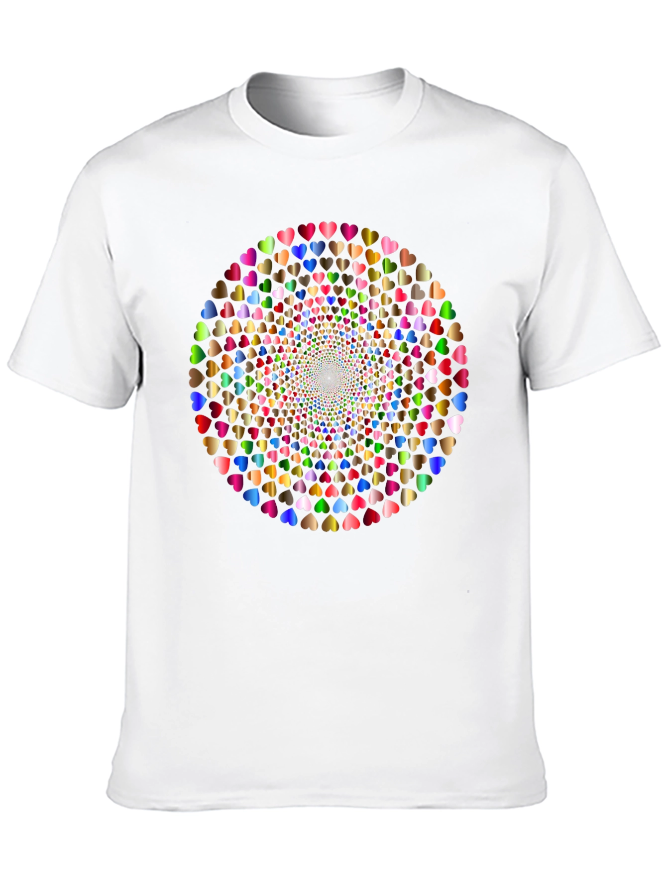 Black Heart Mandala Tee - Colorful Geometric Graphic T-Shirt view 10