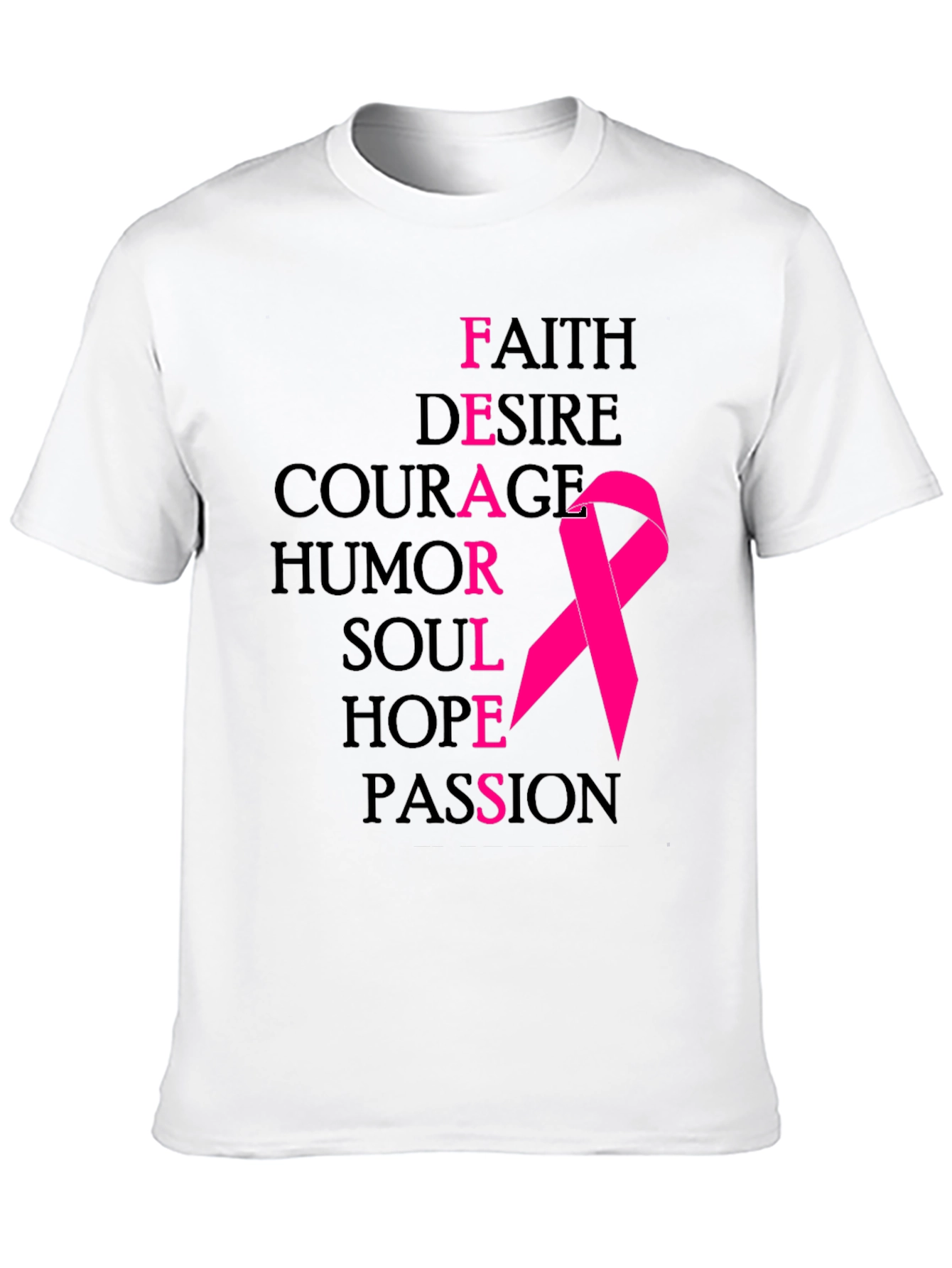 Black Fearless Breast Cancer Awareness T-Shirt view 10