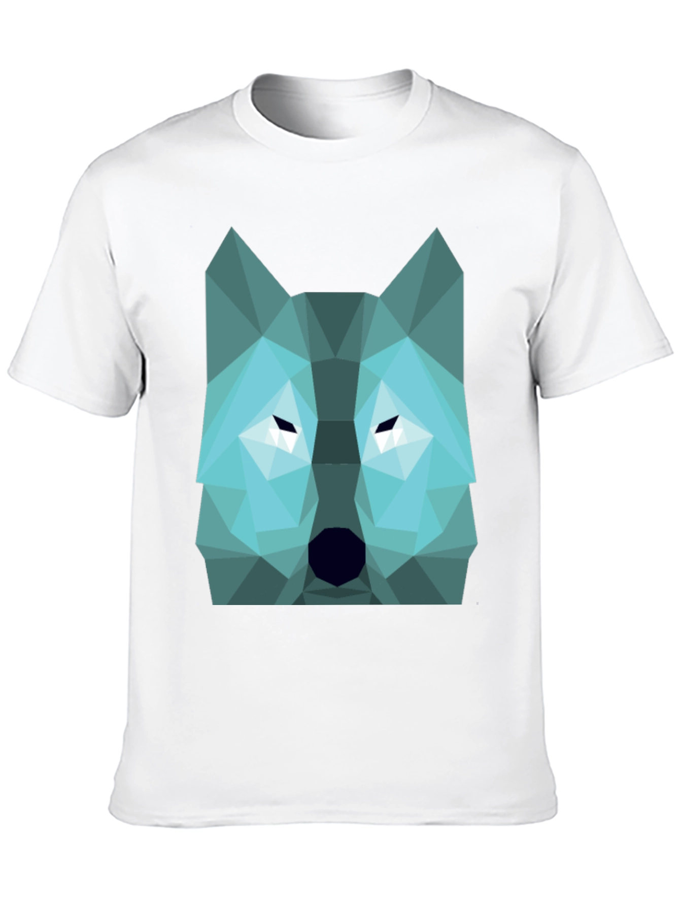 Black Geometric Wolf Graphic Print Tee - Black view 10