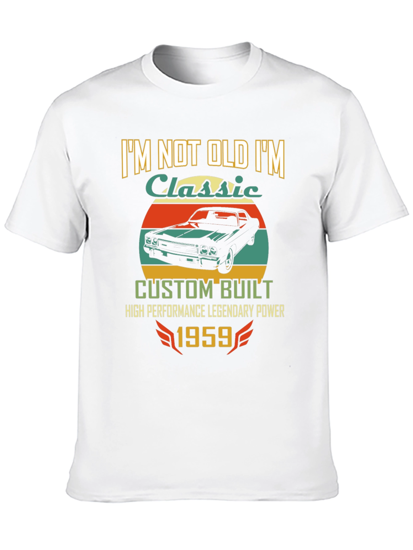 Black Classic Car 1959 T-Shirt - Custom Built view 10