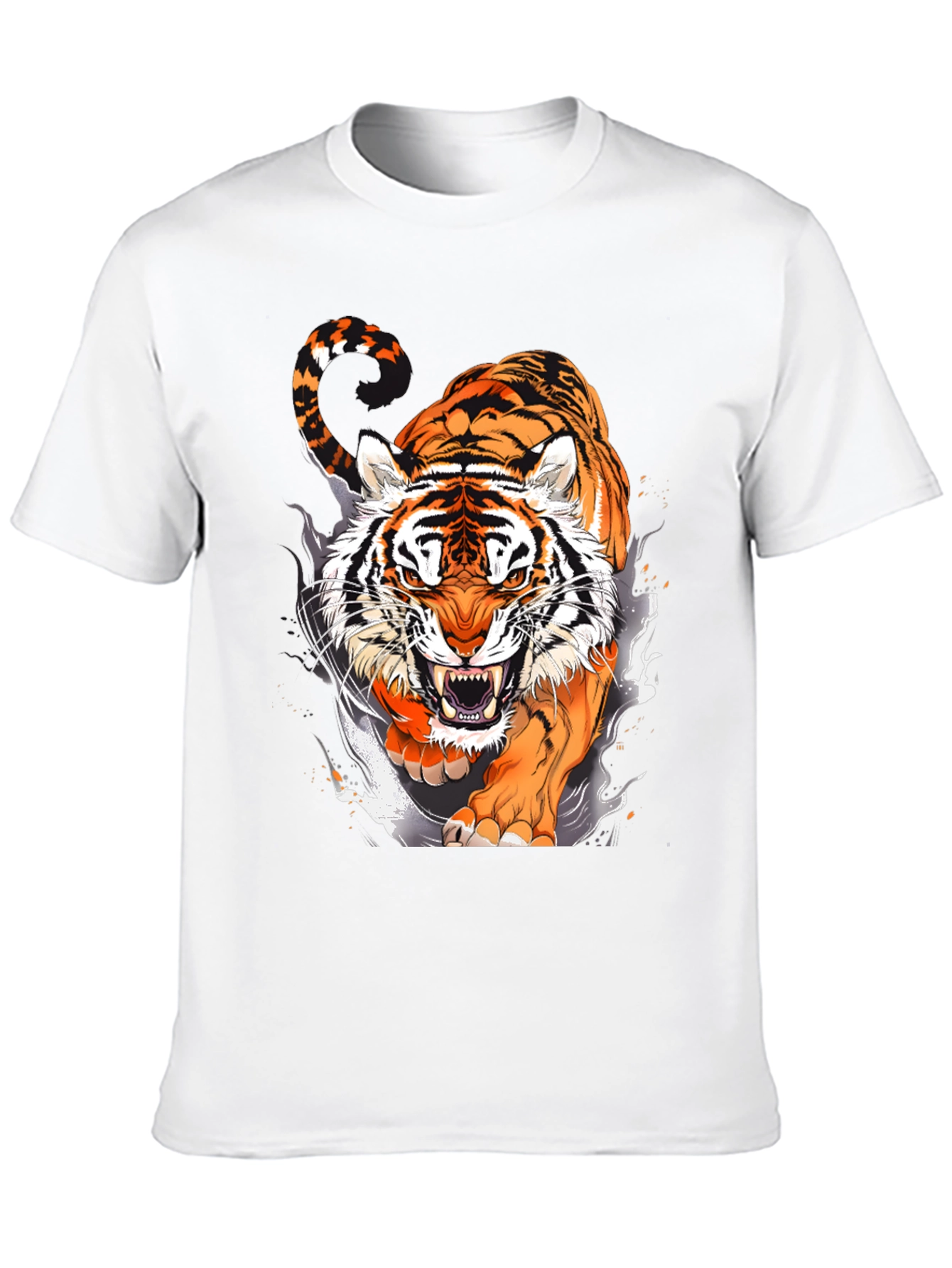 Black Roaring Tiger Graphic Tee - Black T-Shirt view 10