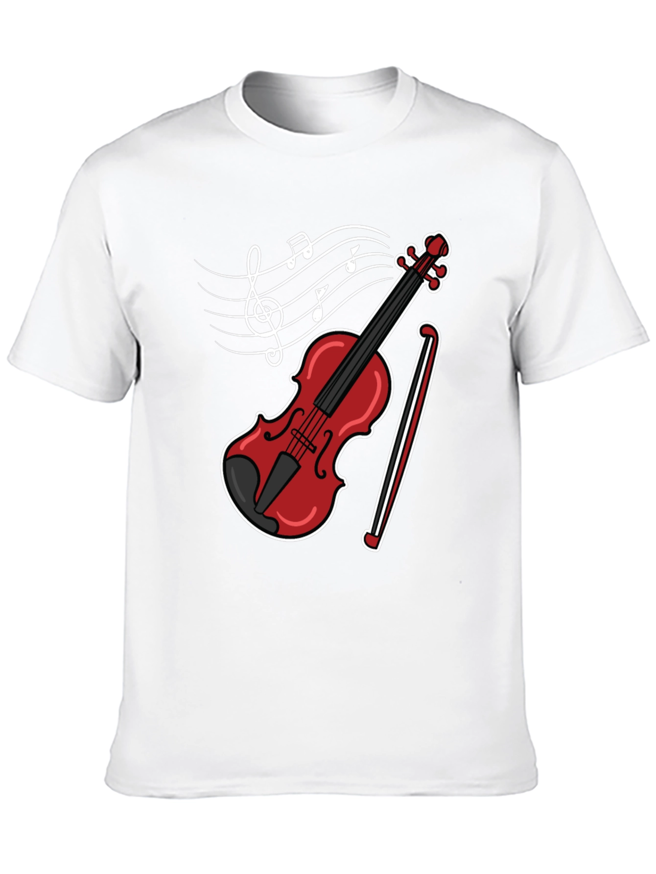 Black Musical Violin Graphic T-Shirt view 10