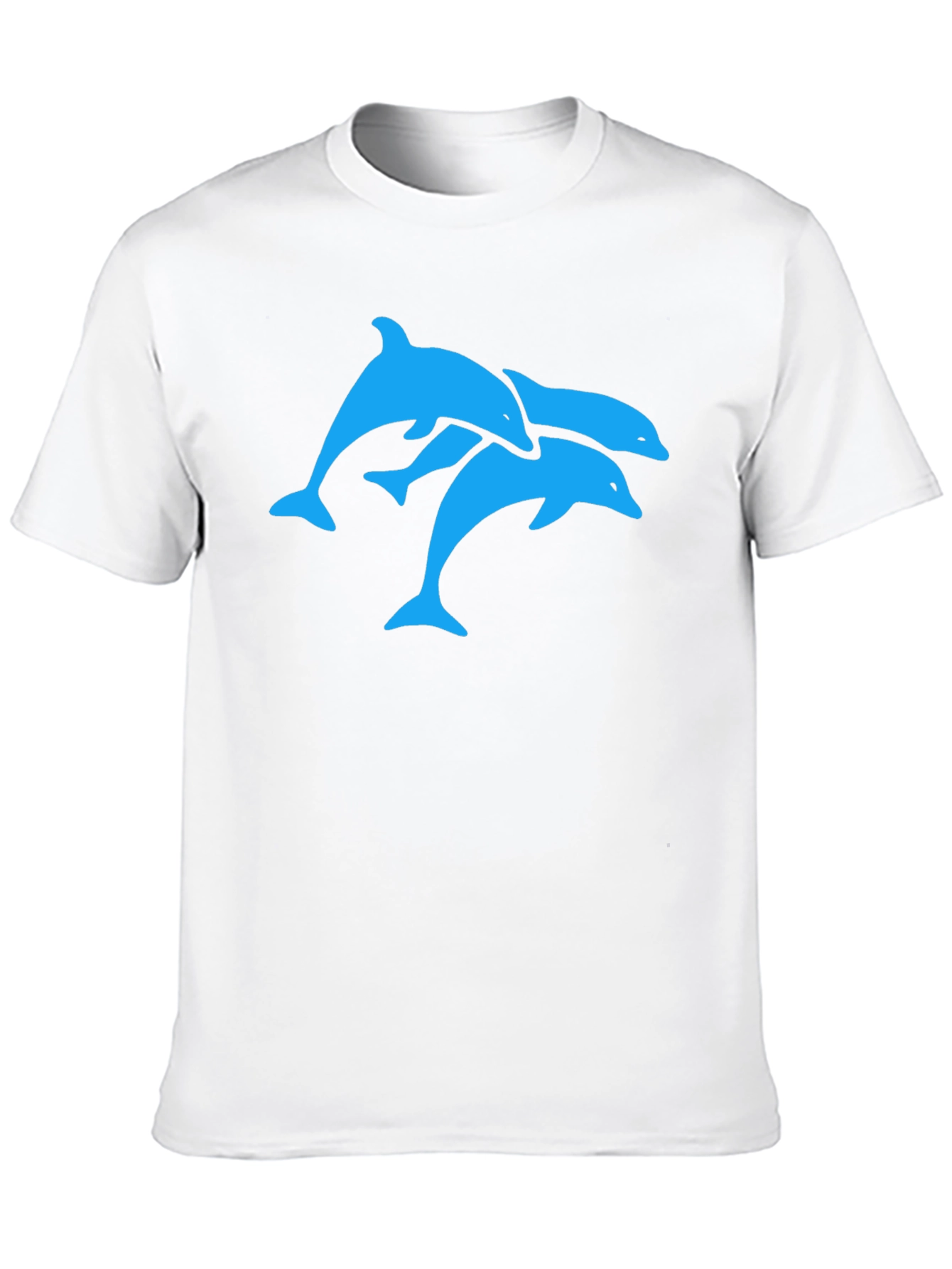 Black Dolphin Trio Graphic Tee - Black Cotton T-Shirt view 10