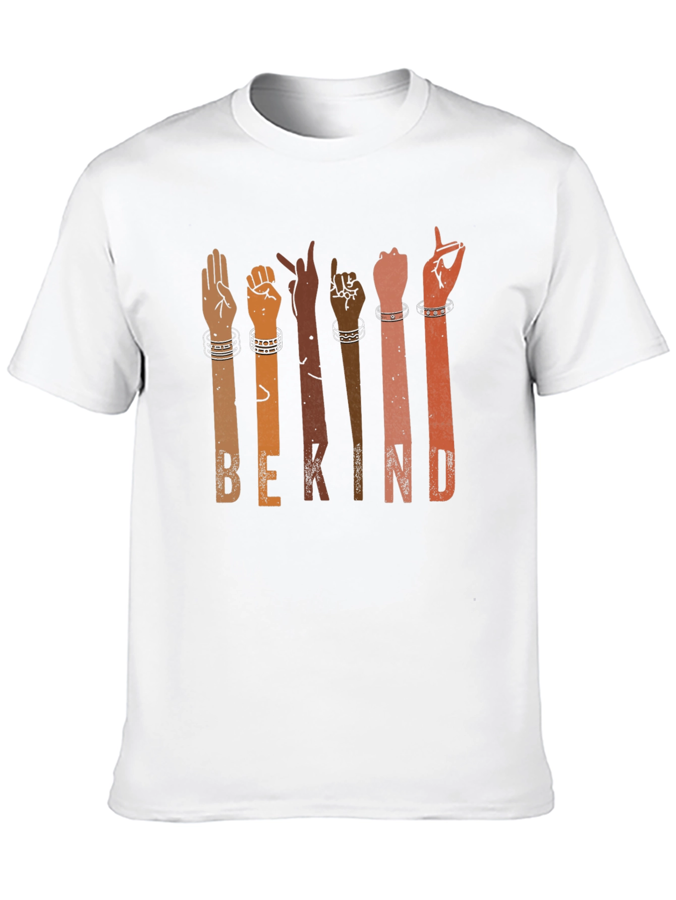 Black Be Kind Sign Language T-Shirt Black view 10