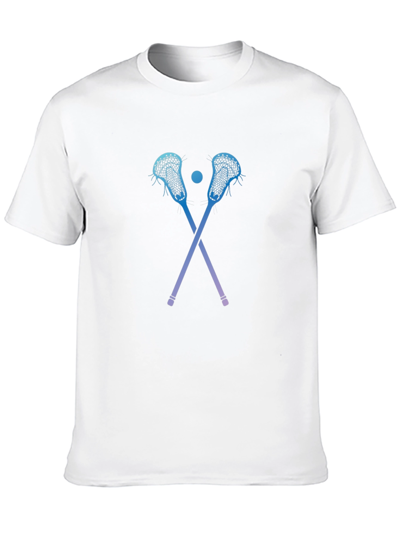 Black Lacrosse Sticks Graphic Tee - Black Cotton T-Shirt view 10