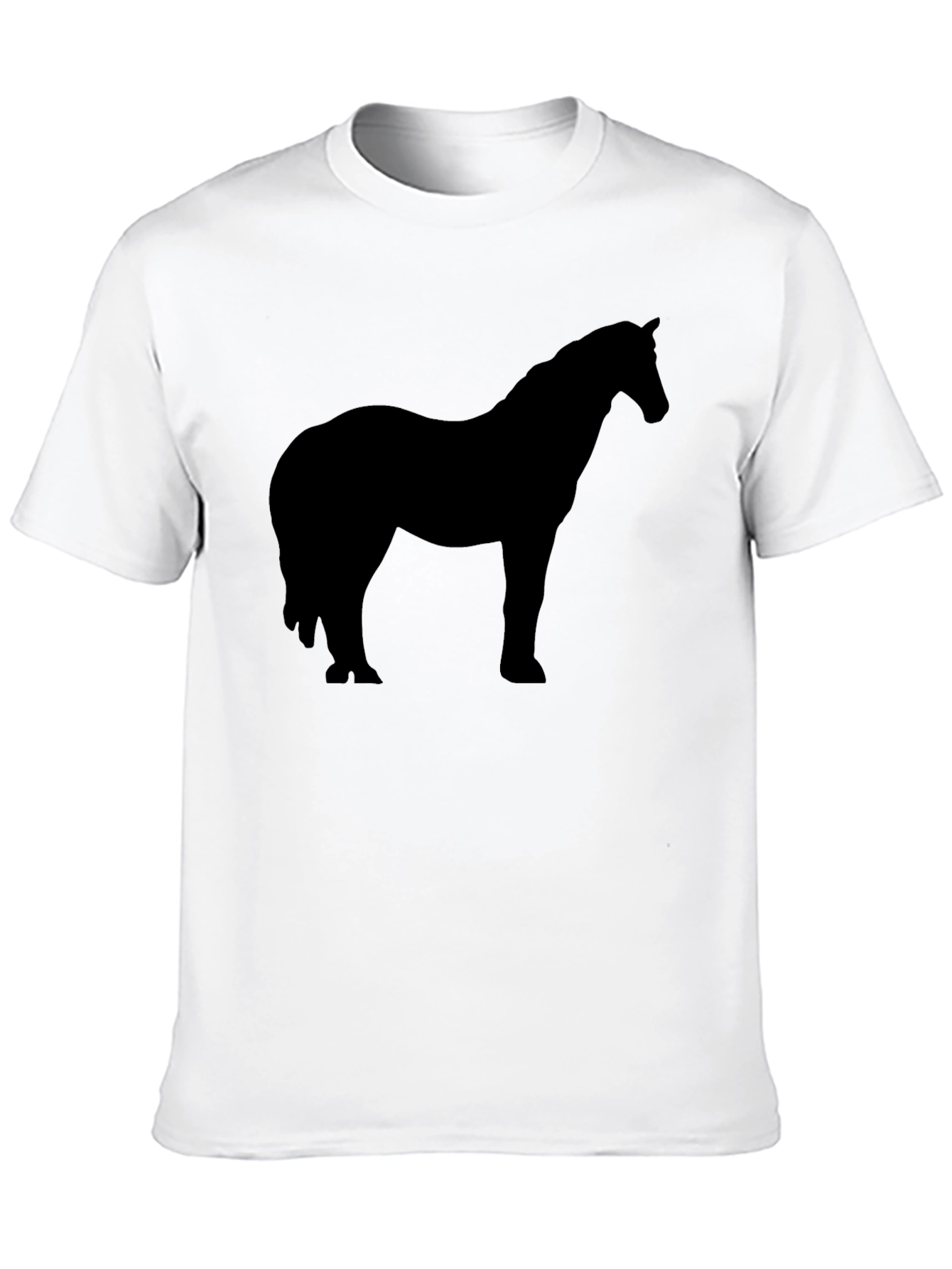 Black Black Horse Silhouette T-Shirt - Equestrian Style view 10