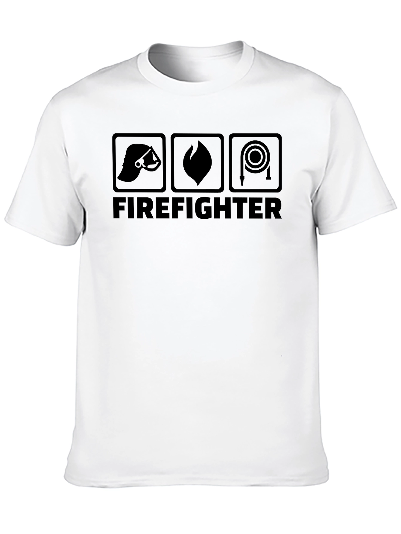 Black Firefighter Graphic Tee - Heroic Design view 10