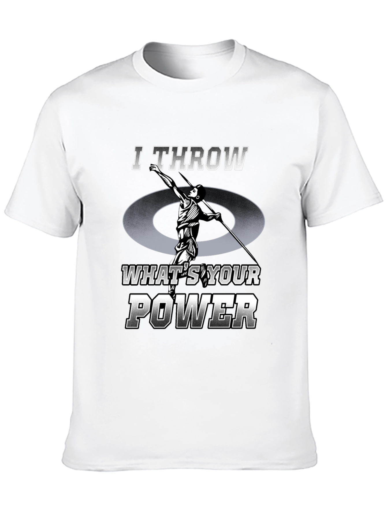 Black I Throw What's Your Power T-Shirt - Athletic Tee view 10