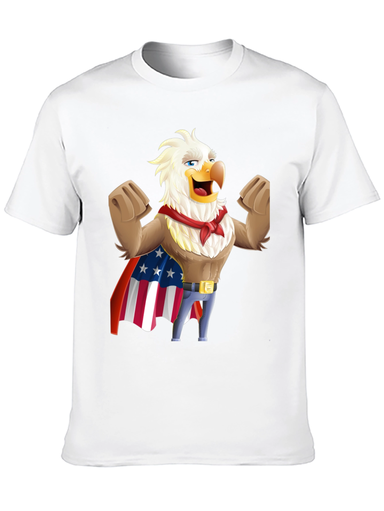 Black Patriotic Eagle Cartoon T-Shirt - USA Pride! view 10